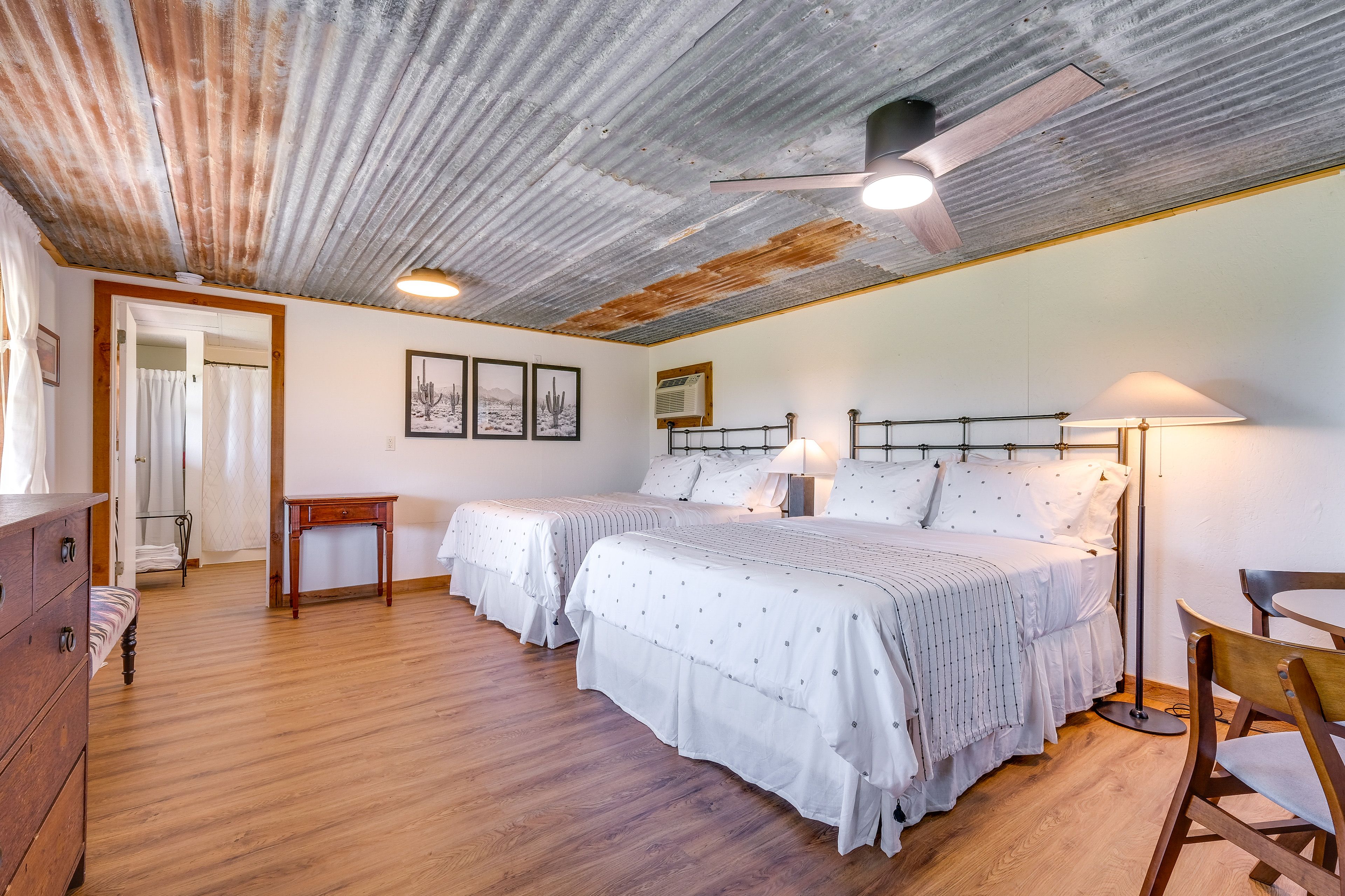 Studio Interior | 2 Queen Beds | Free WiFi | Mini-Split A/C