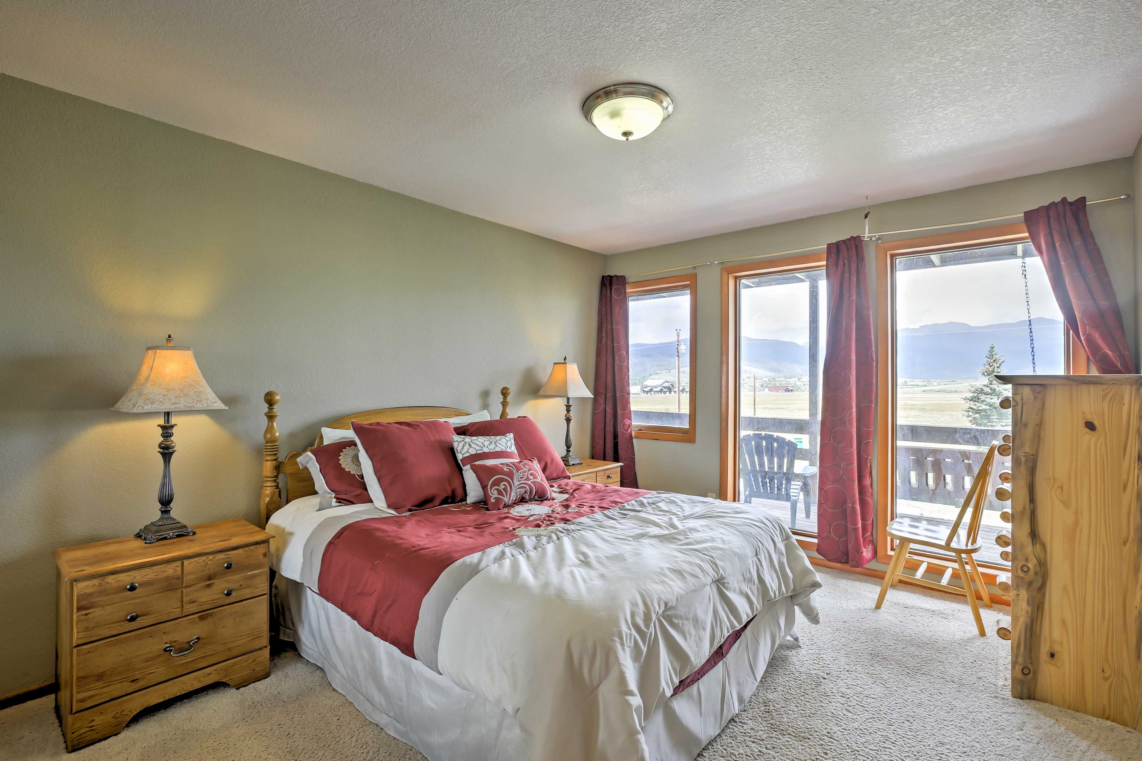 Those sharing the second bedroom will enjoy access to the deck!