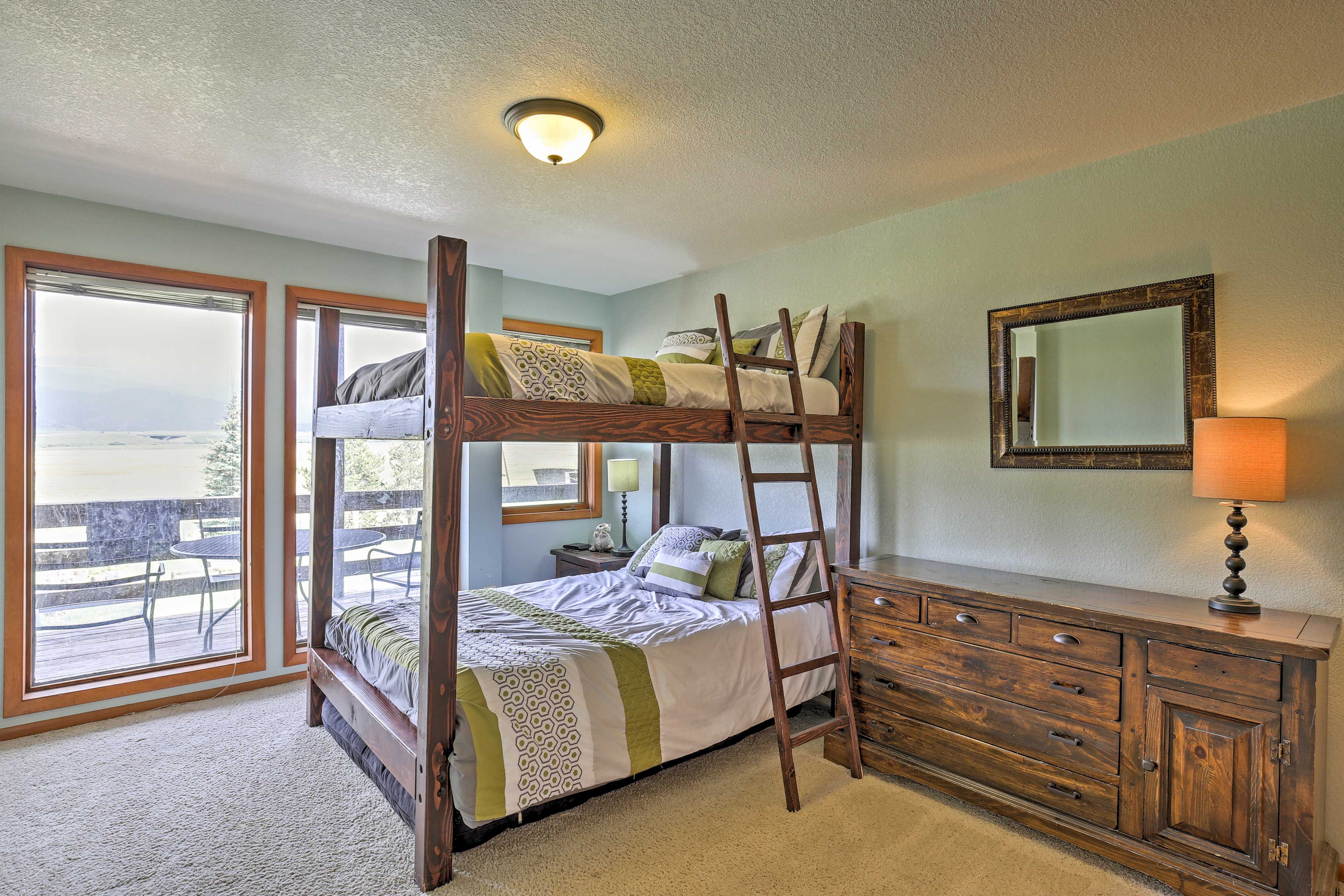 This room features a full bunk bed.