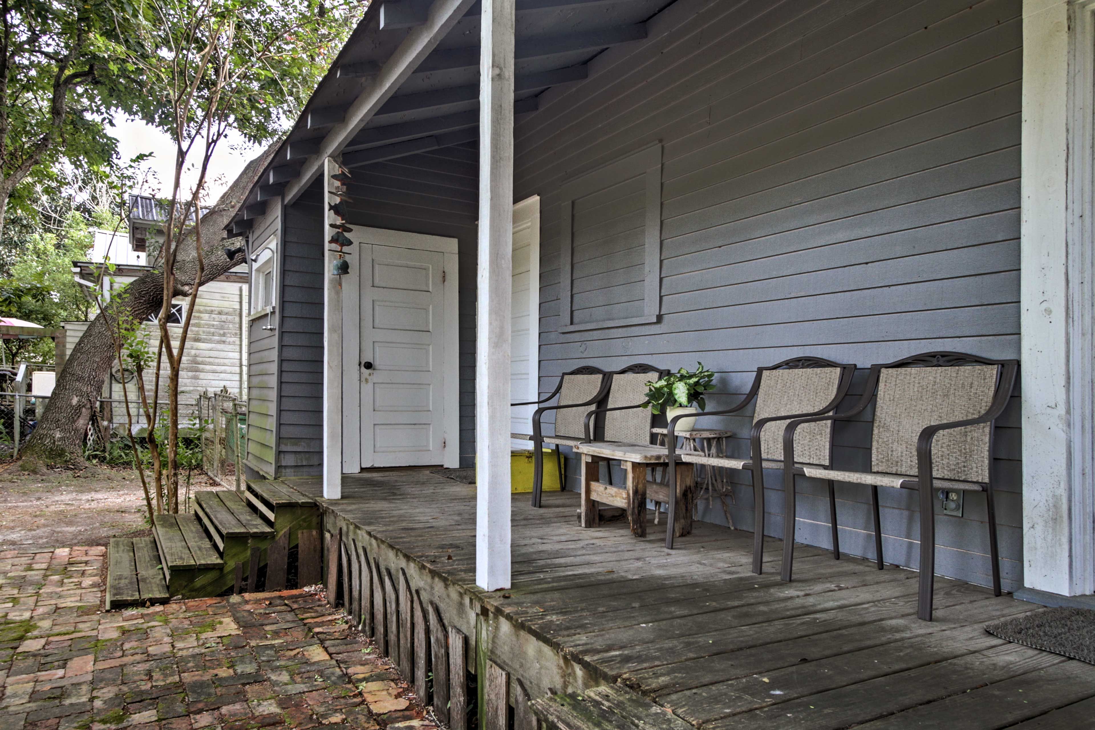 Refreshing cocktails were meant to be enjoyed on this serene back porch.