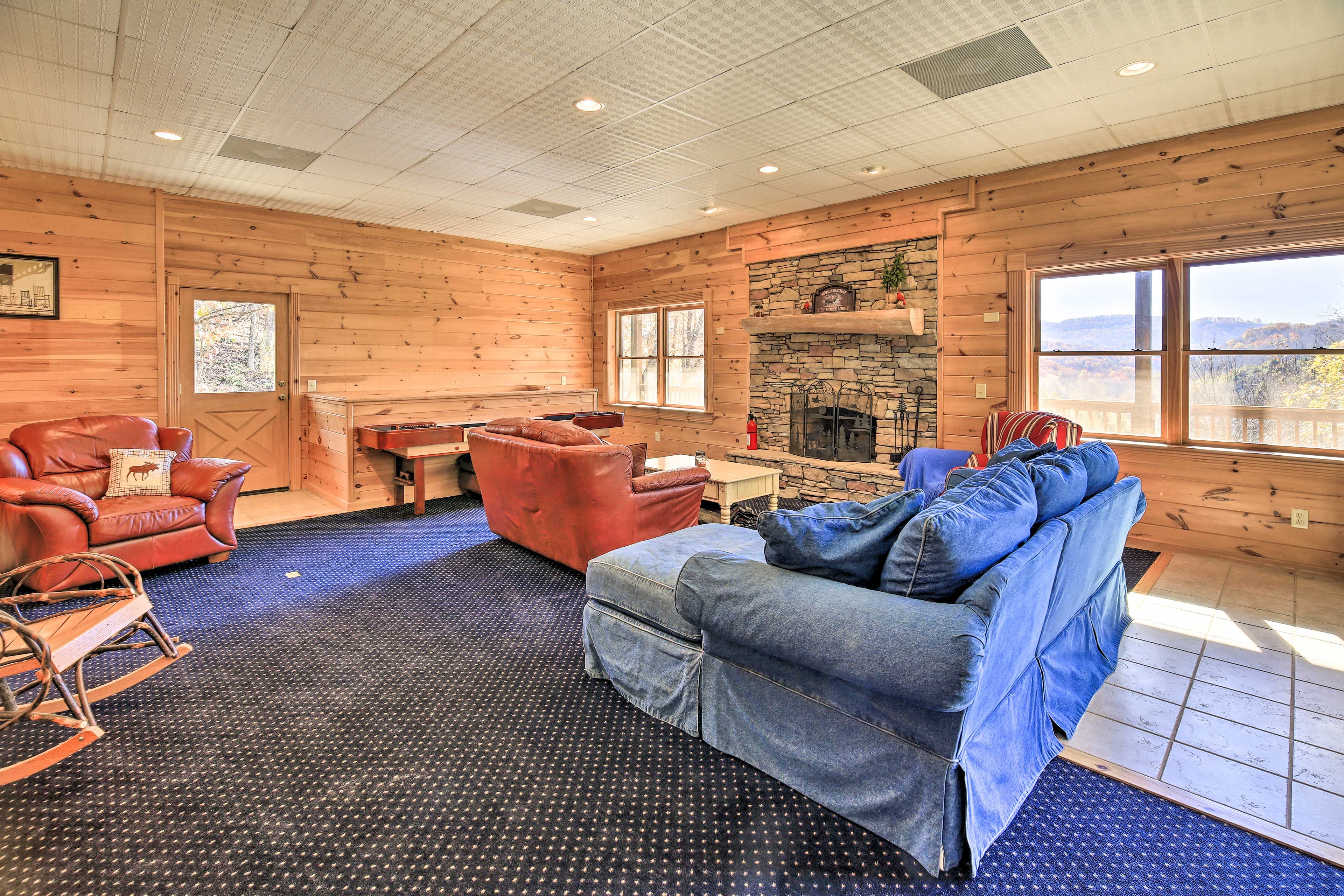 Living Room 2 | Wood-Burning Fireplace