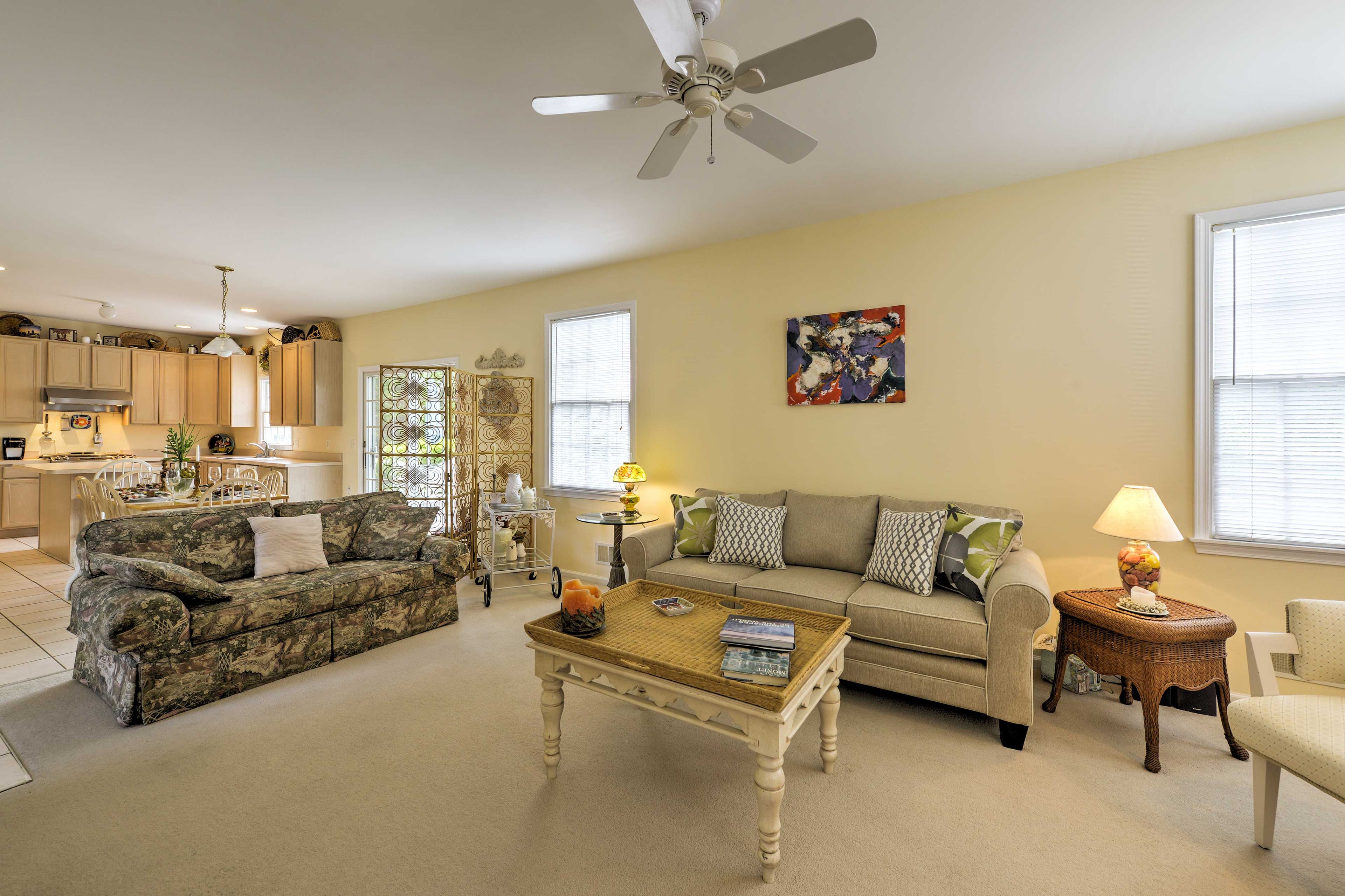Turn on the ceiling fan on those hot summer days.
