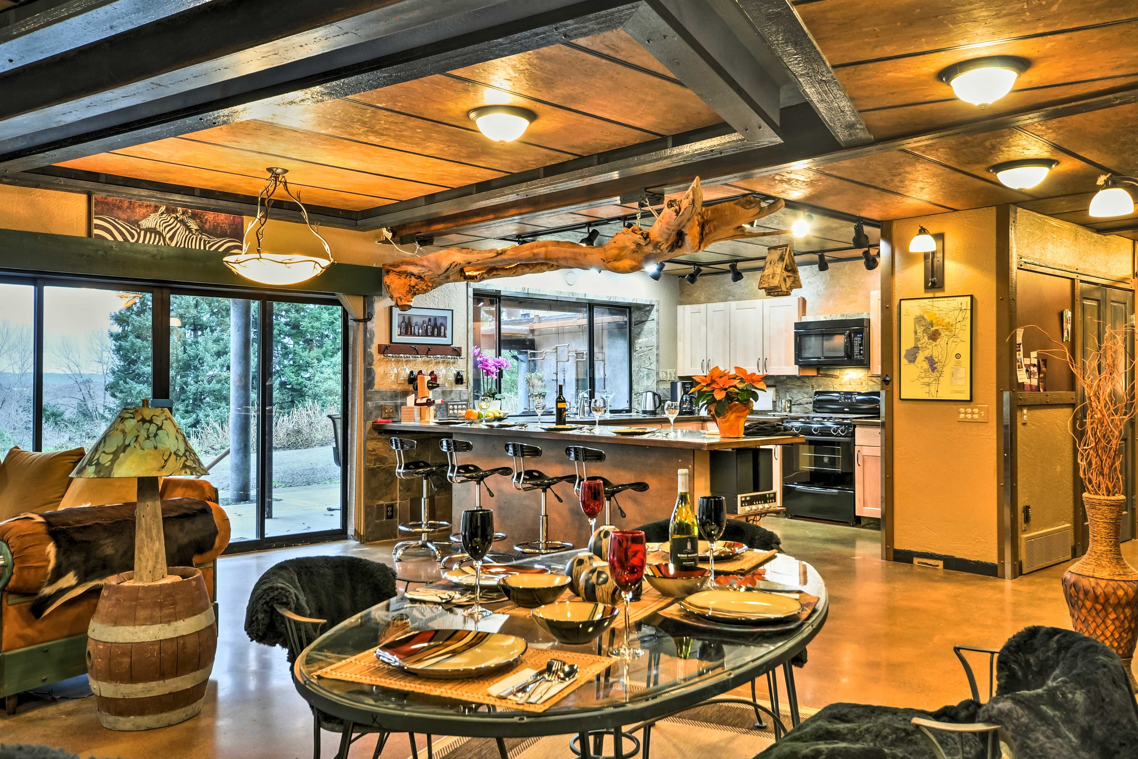 Dining Table | Central Heating | In-Unit Laundry | 2-Story Home