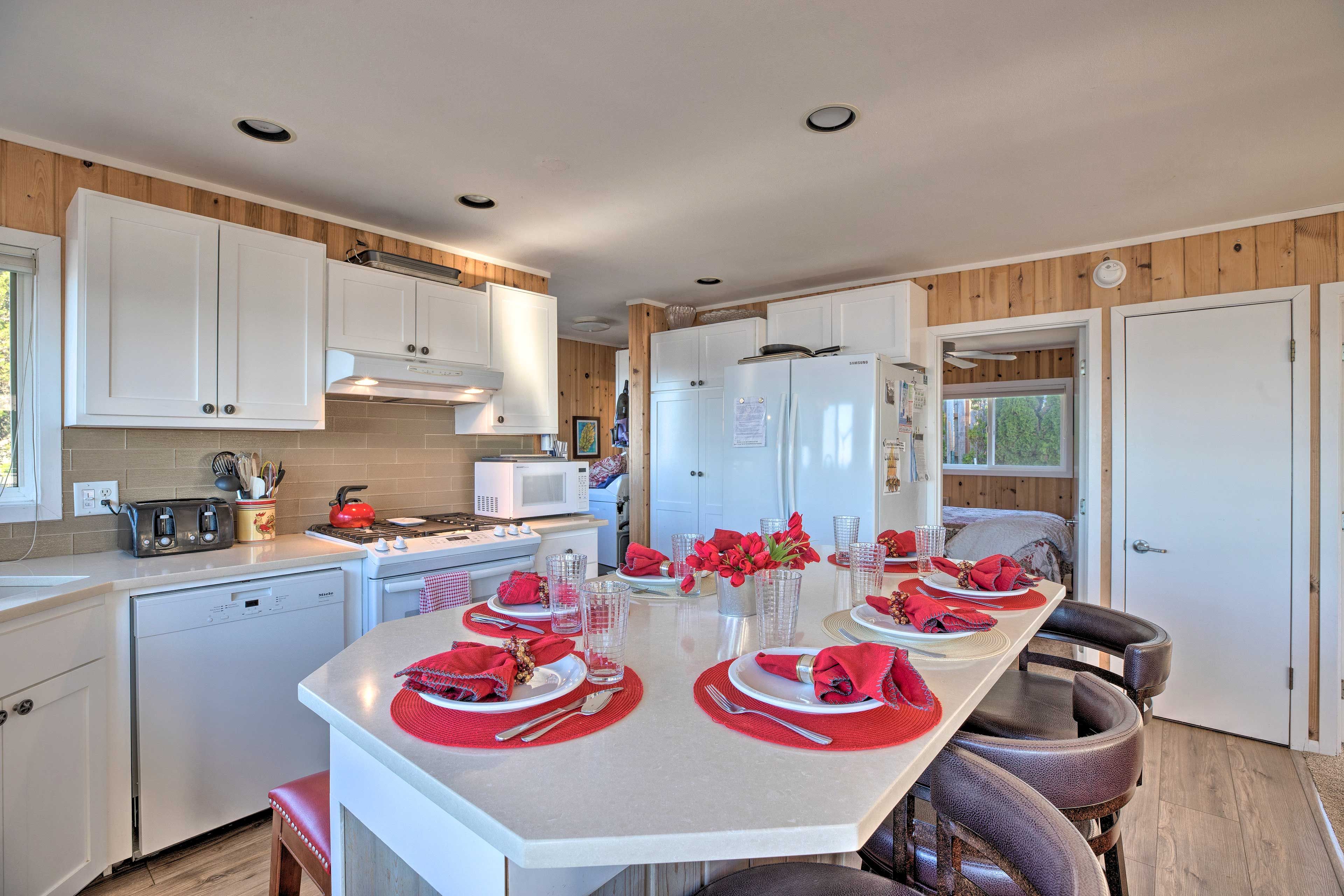 Kitchen | Island Seating | Drip Coffee Maker | Cooking Basics