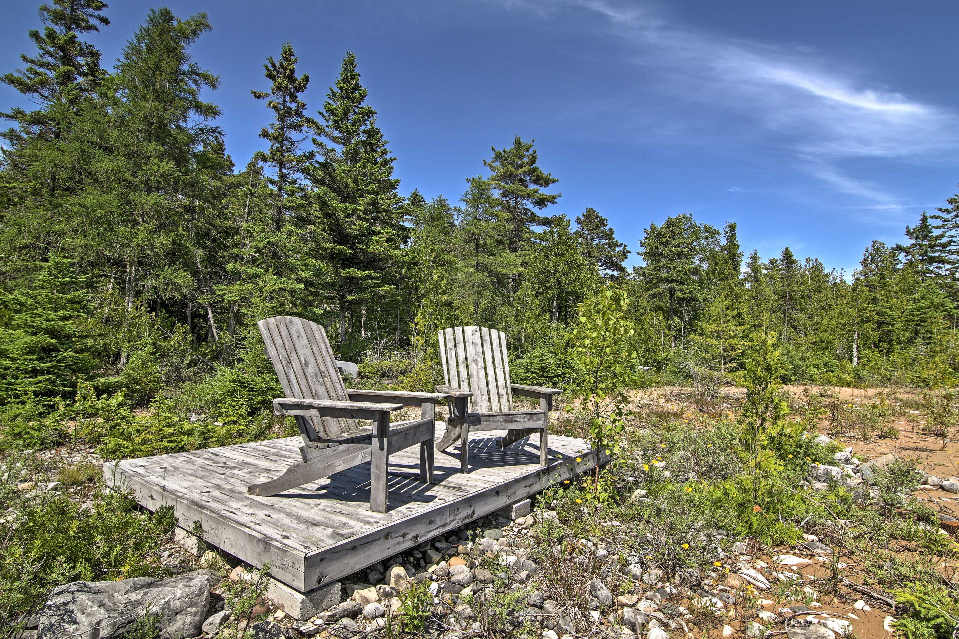 Deck w/ Adirondack Chairs
