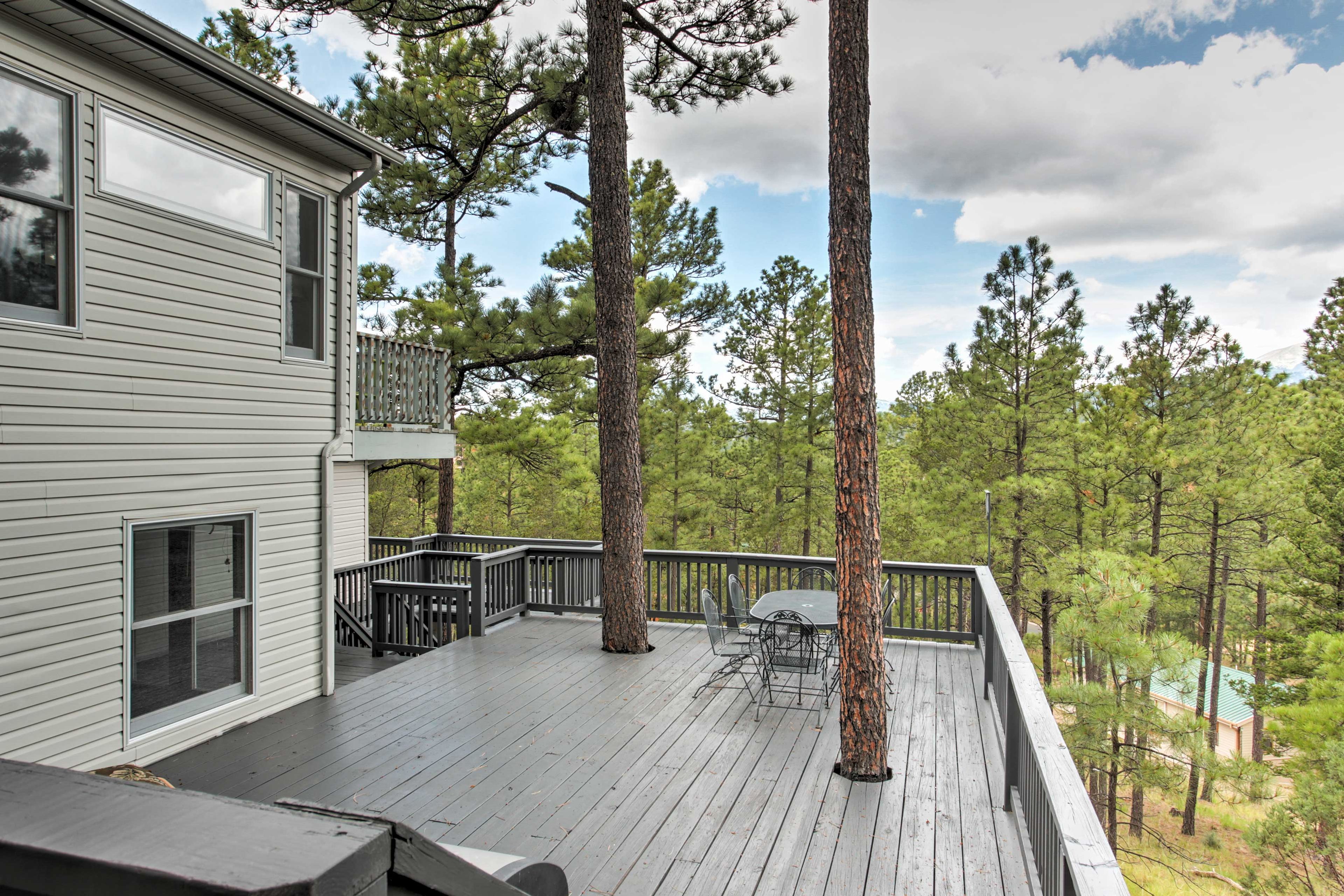 Ruidoso Vacation Rental | 4BR | 4BA | 2,800 Sq Ft | Stairs Required to Access