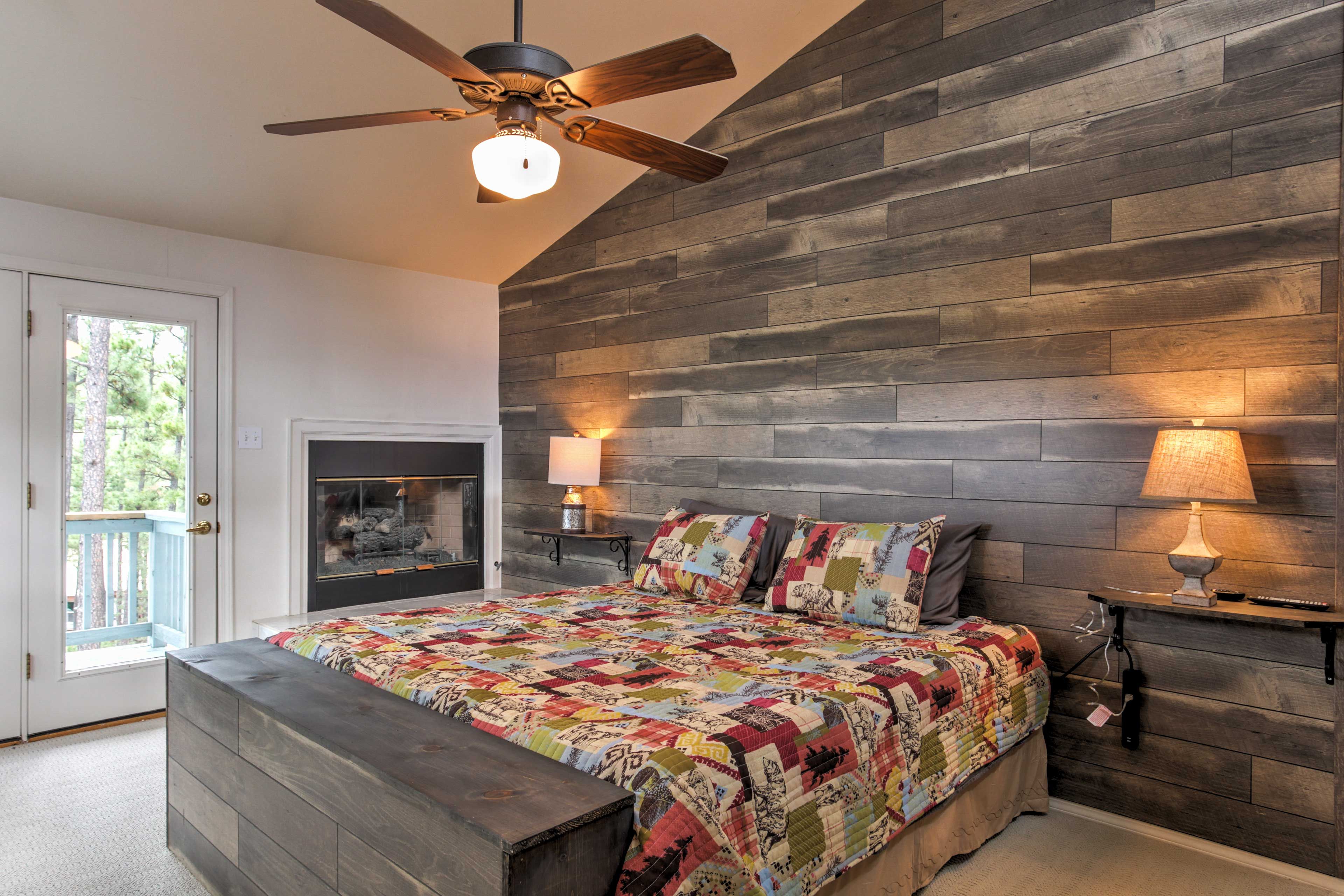 Bedroom 1 | King Bed | Gas Fireplace