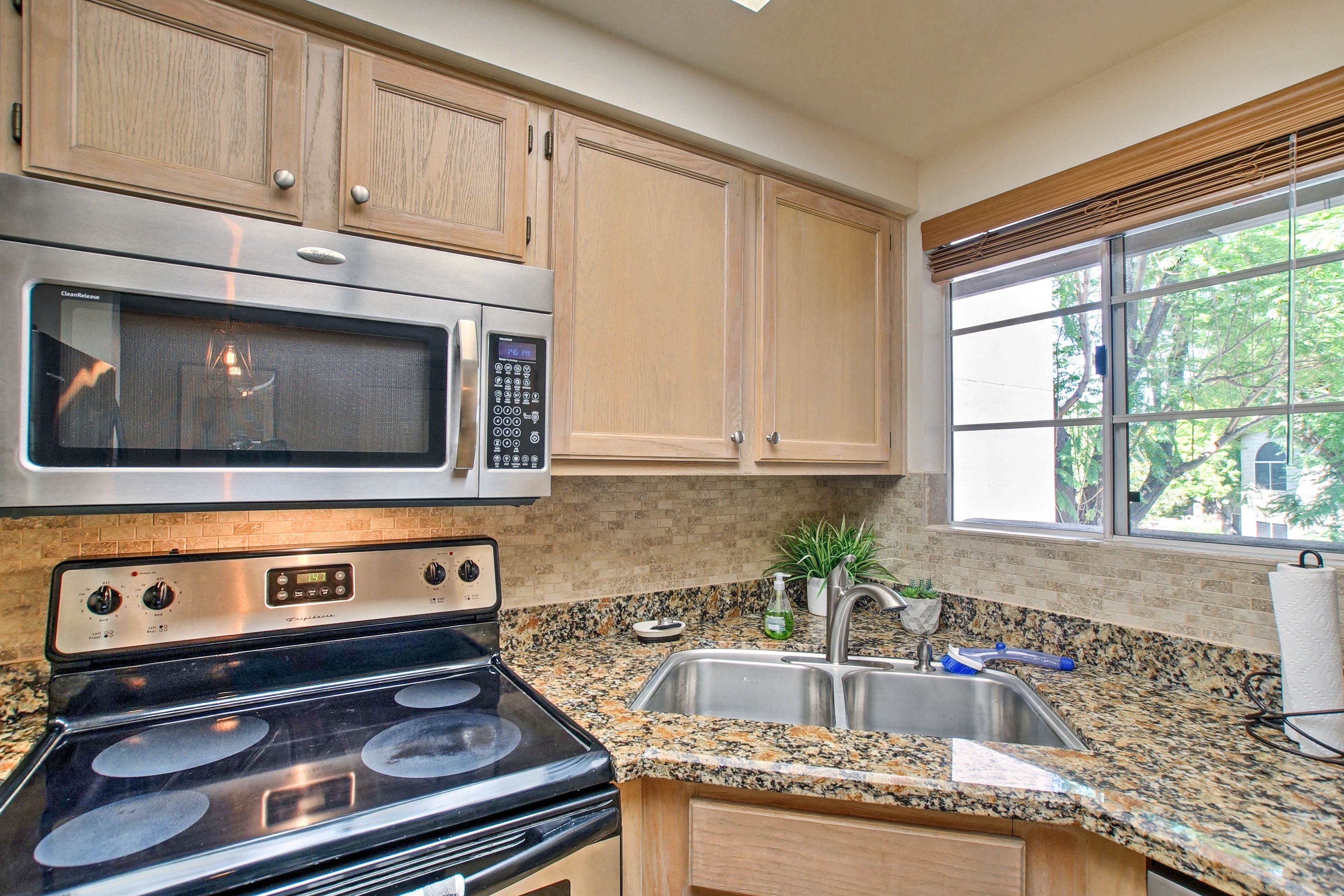 Clean up is effortless as well with these double sinks.