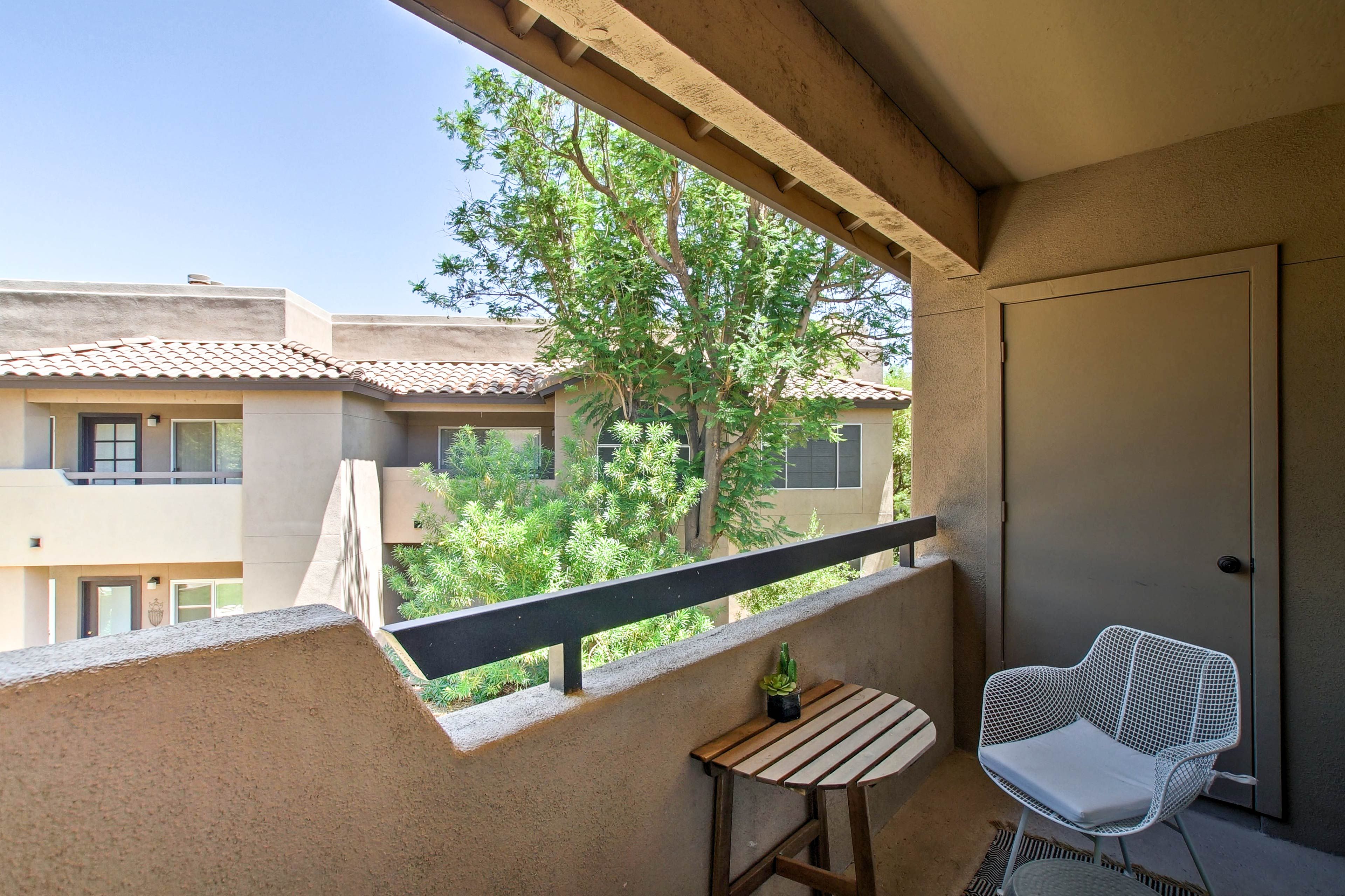 Sip your morning coffee while admiring the peaceful views from the patio.