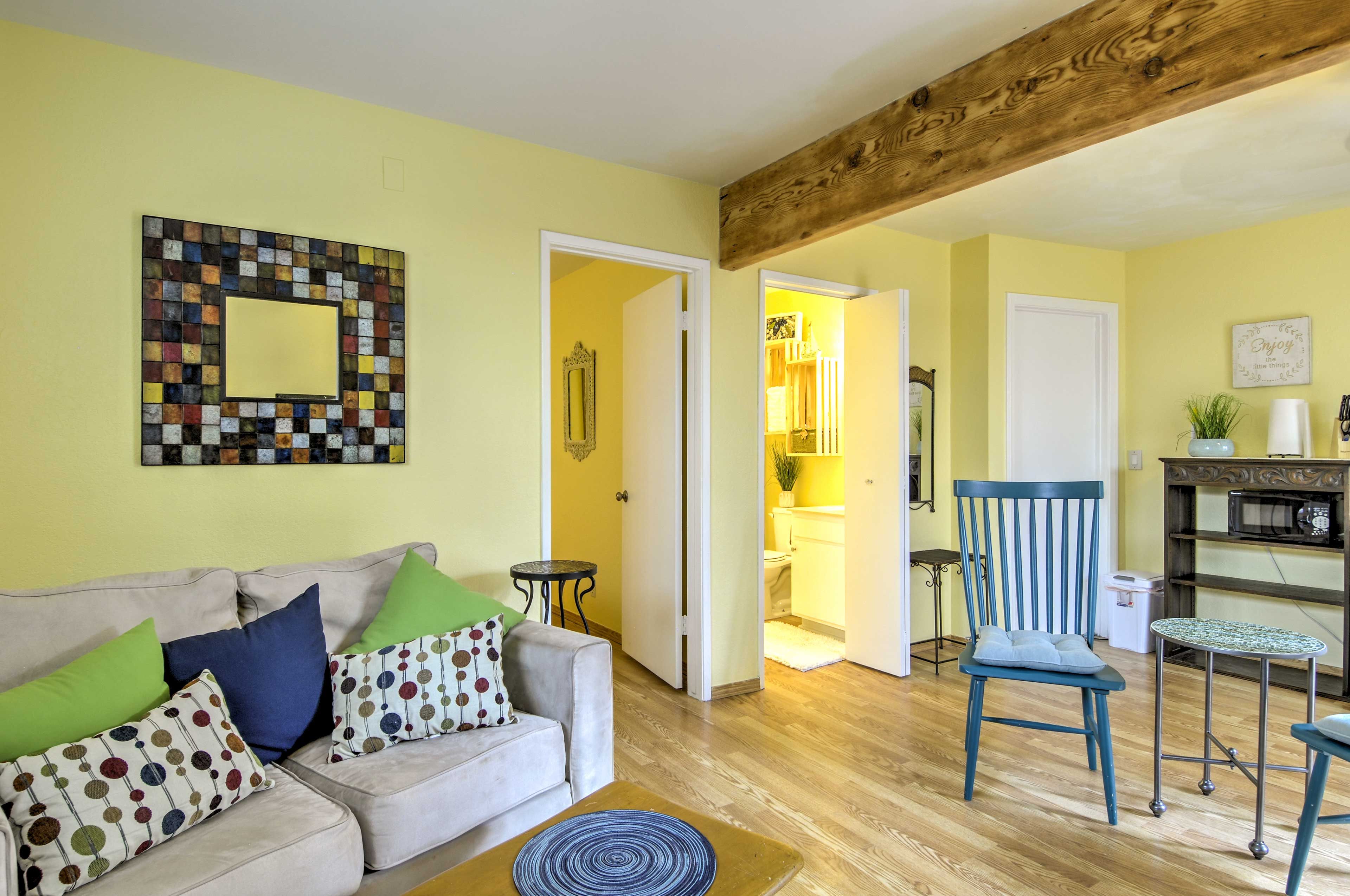 The spacious great room invites you to sit back and relax.
