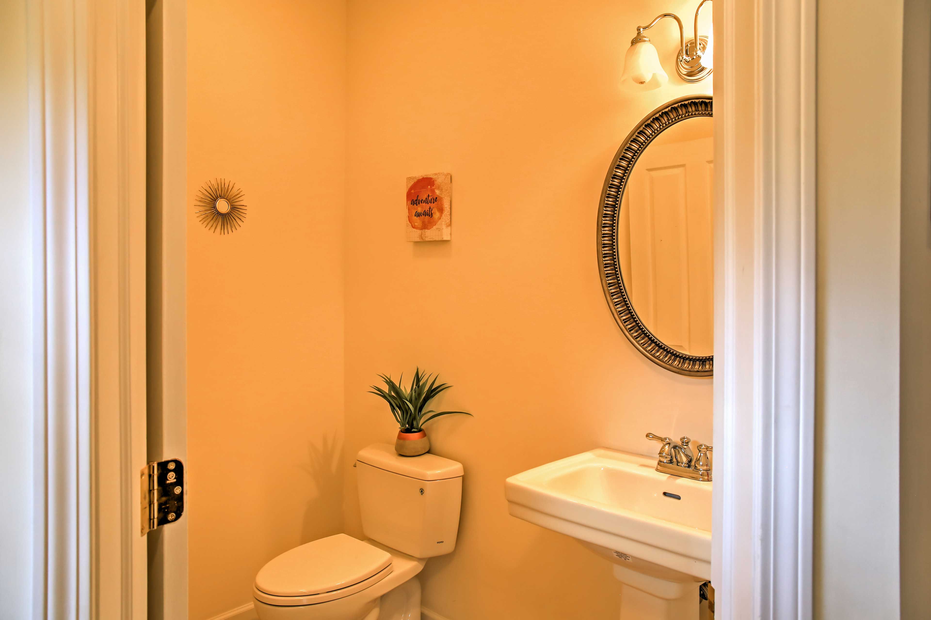 You'll find a half bath on the main floor.