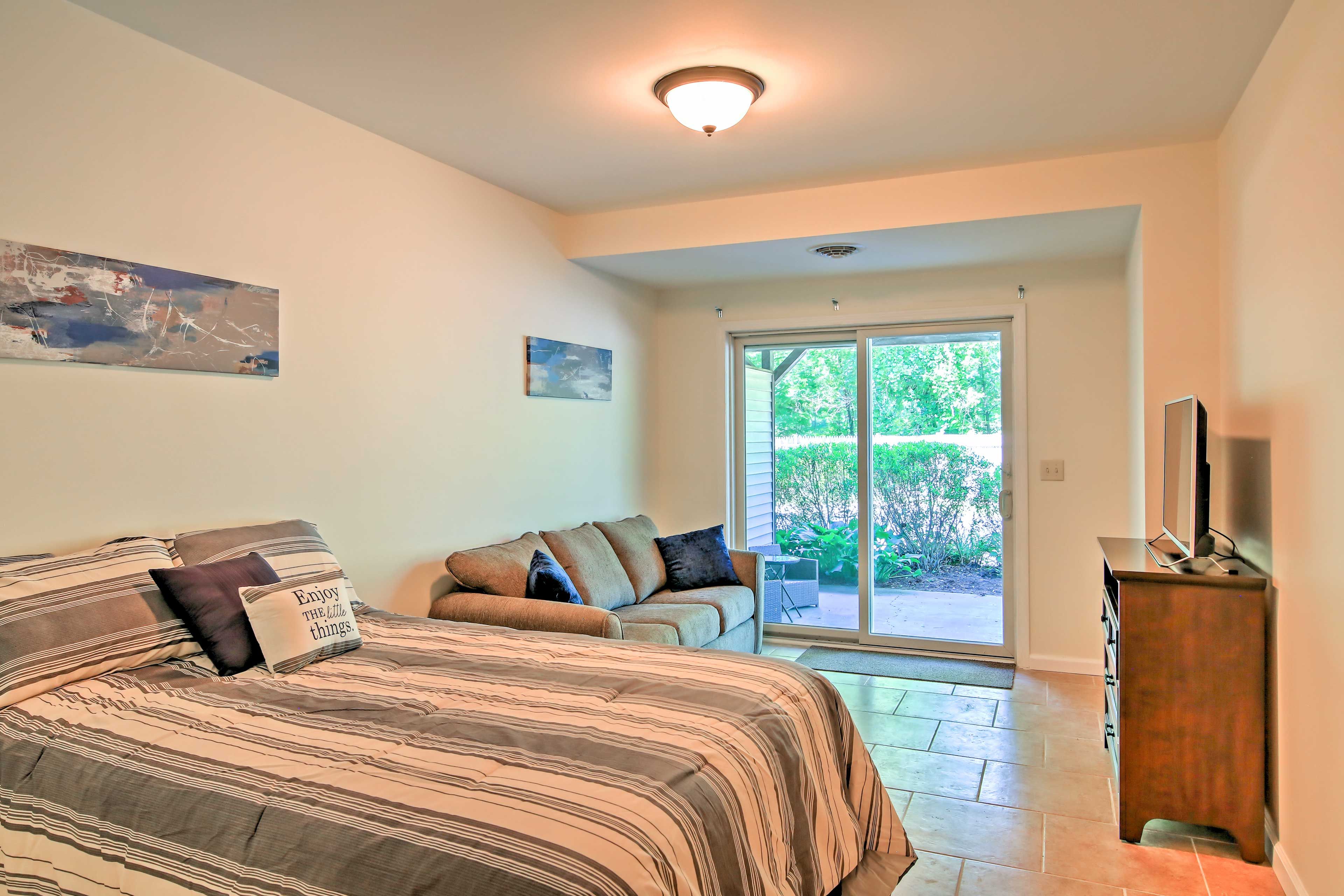 You'll find the 'Enjoy the Little Things Room' downstairs.