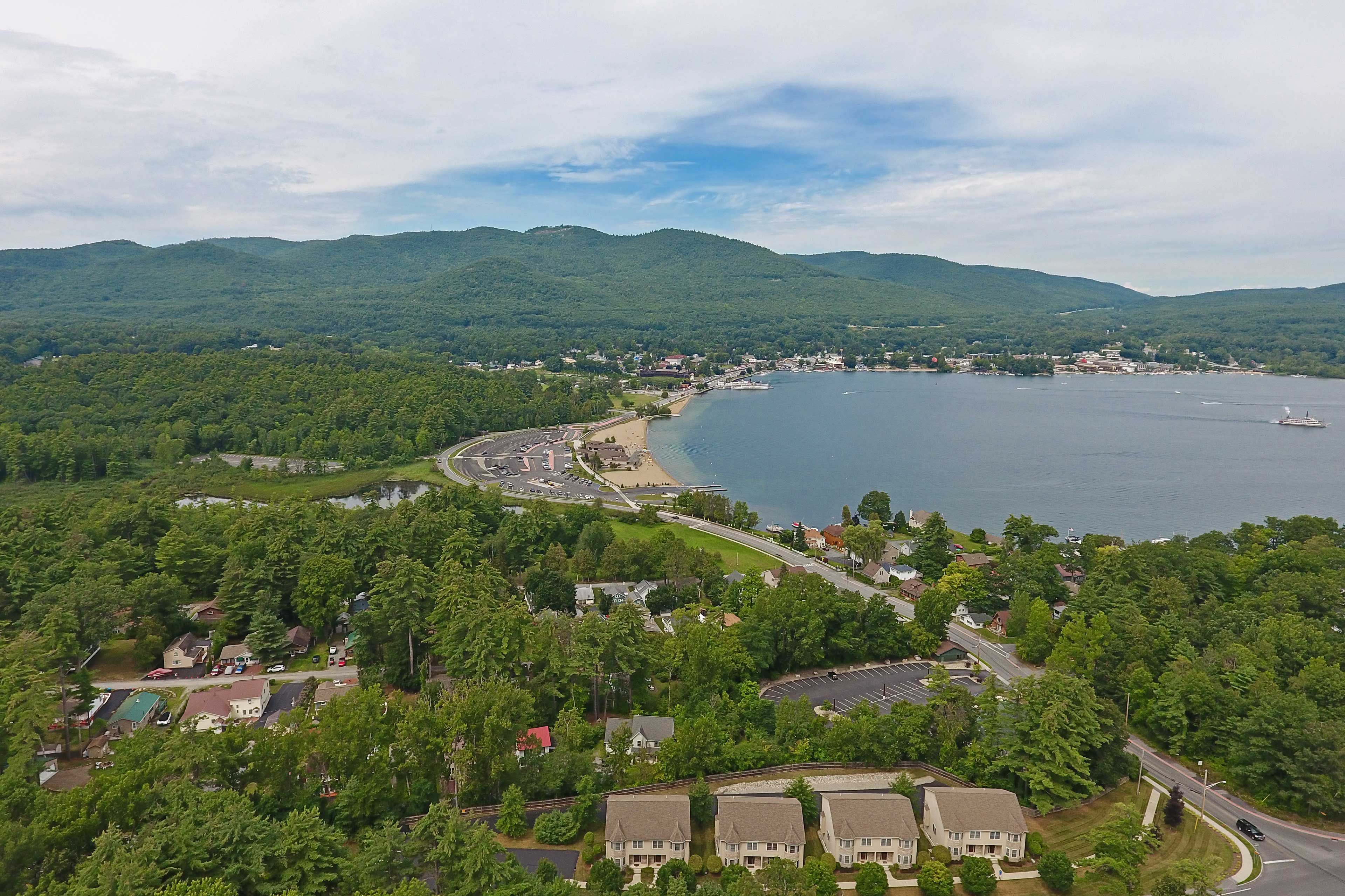The property rests within walking distance to the lake and 3 beaches.