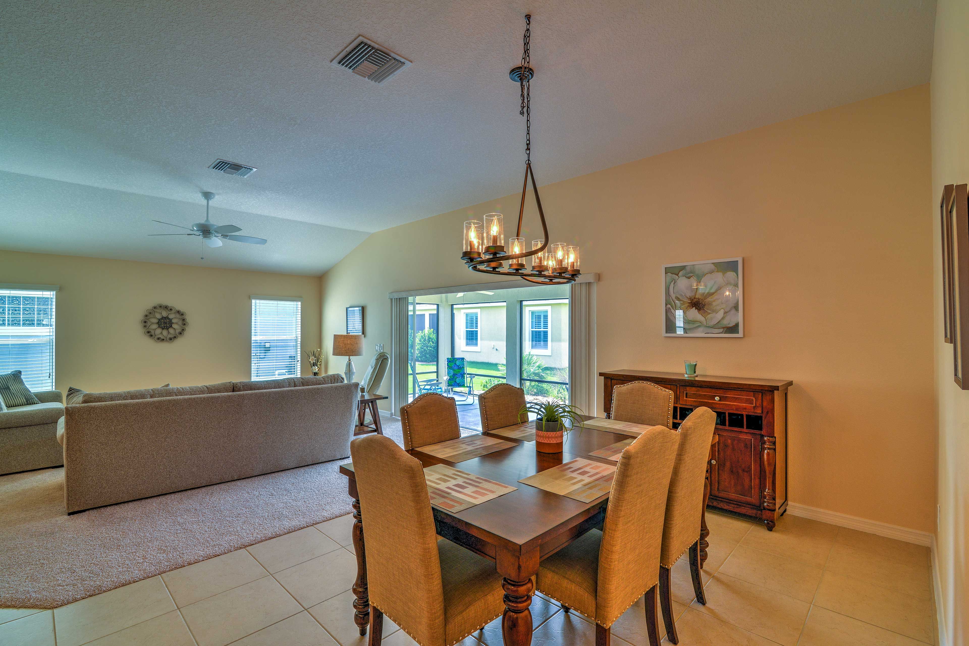 An open floor plan allows you to mingle with ease.