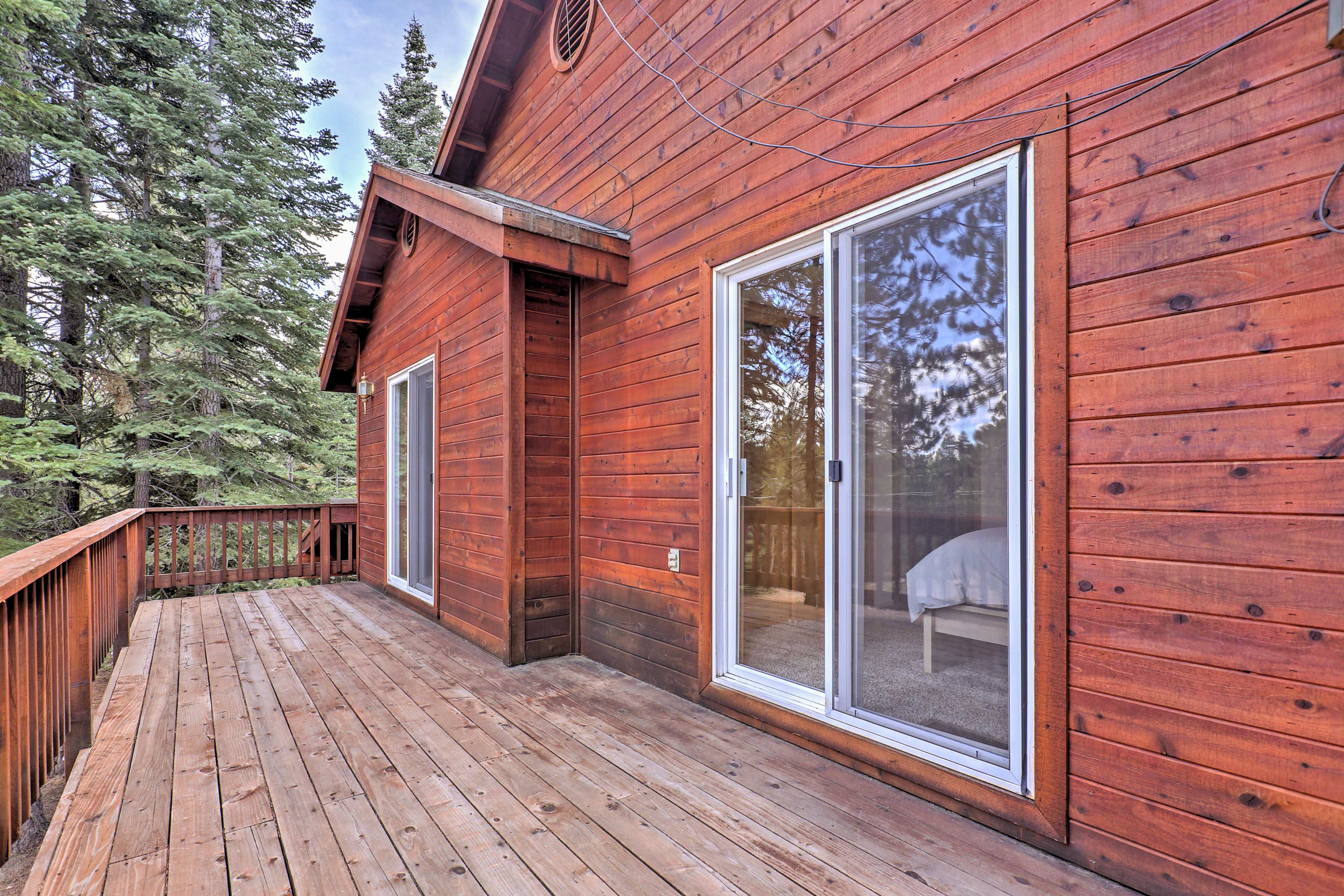 Head outside to breathe in the fresh forest air while sipping a morning coffee.