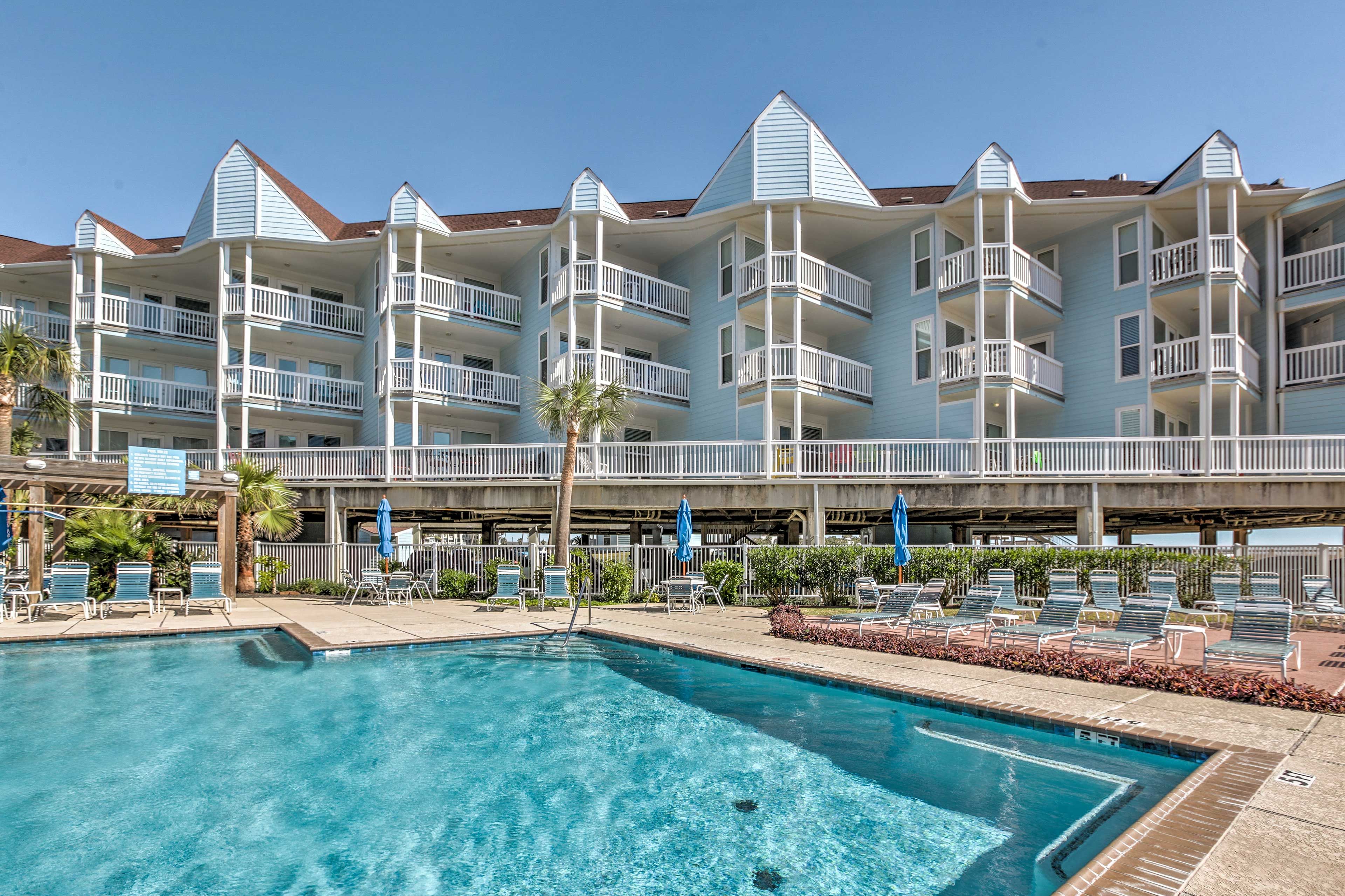 When you prefer to stay sand free, splash around in the heated community pool.