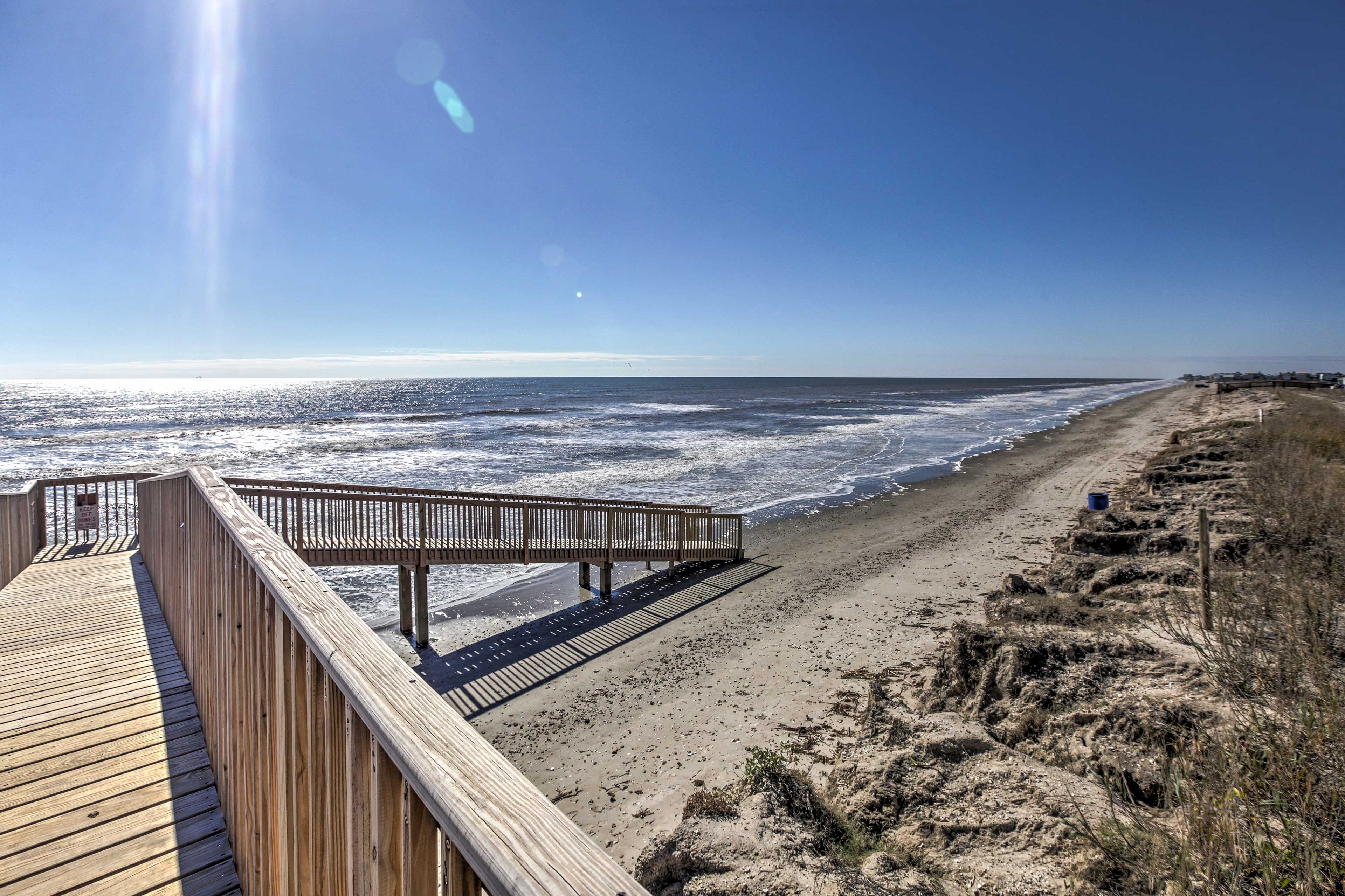 Enjoy direct access to the beach during your stay.