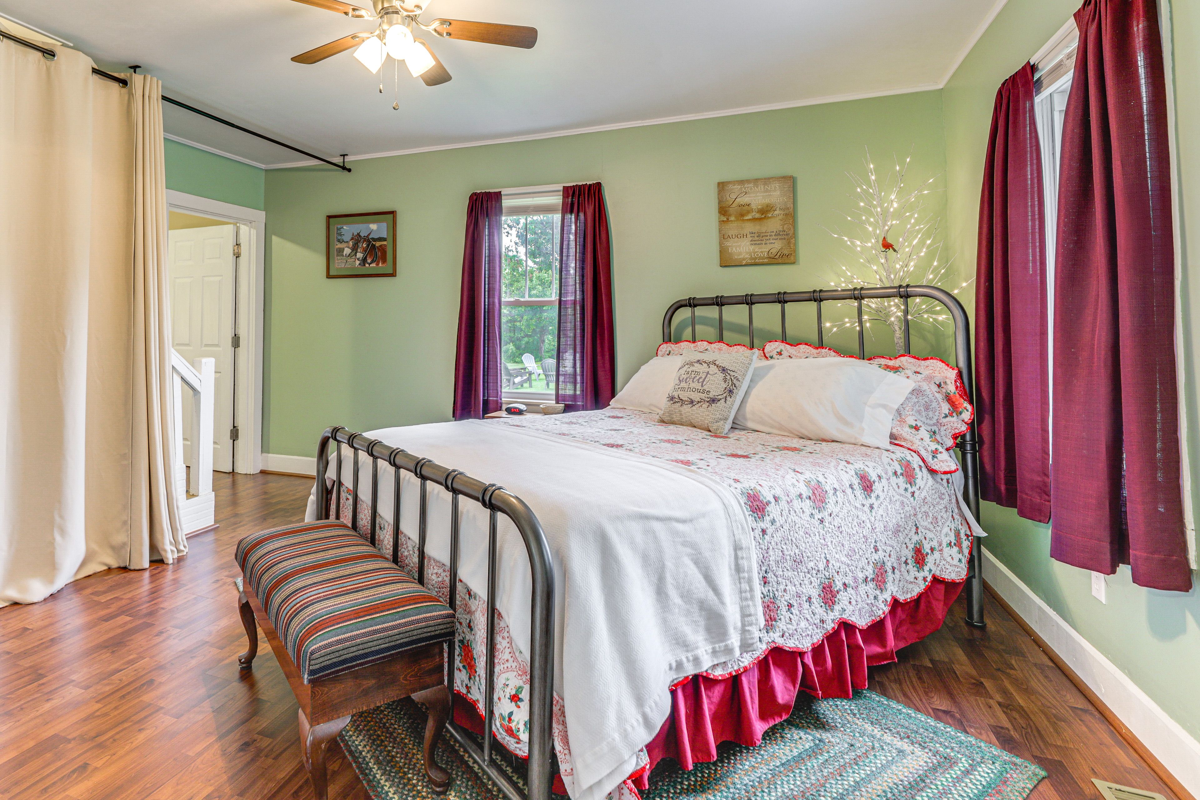 Bedroom 1 | Queen Bed | Stairs to Loft
