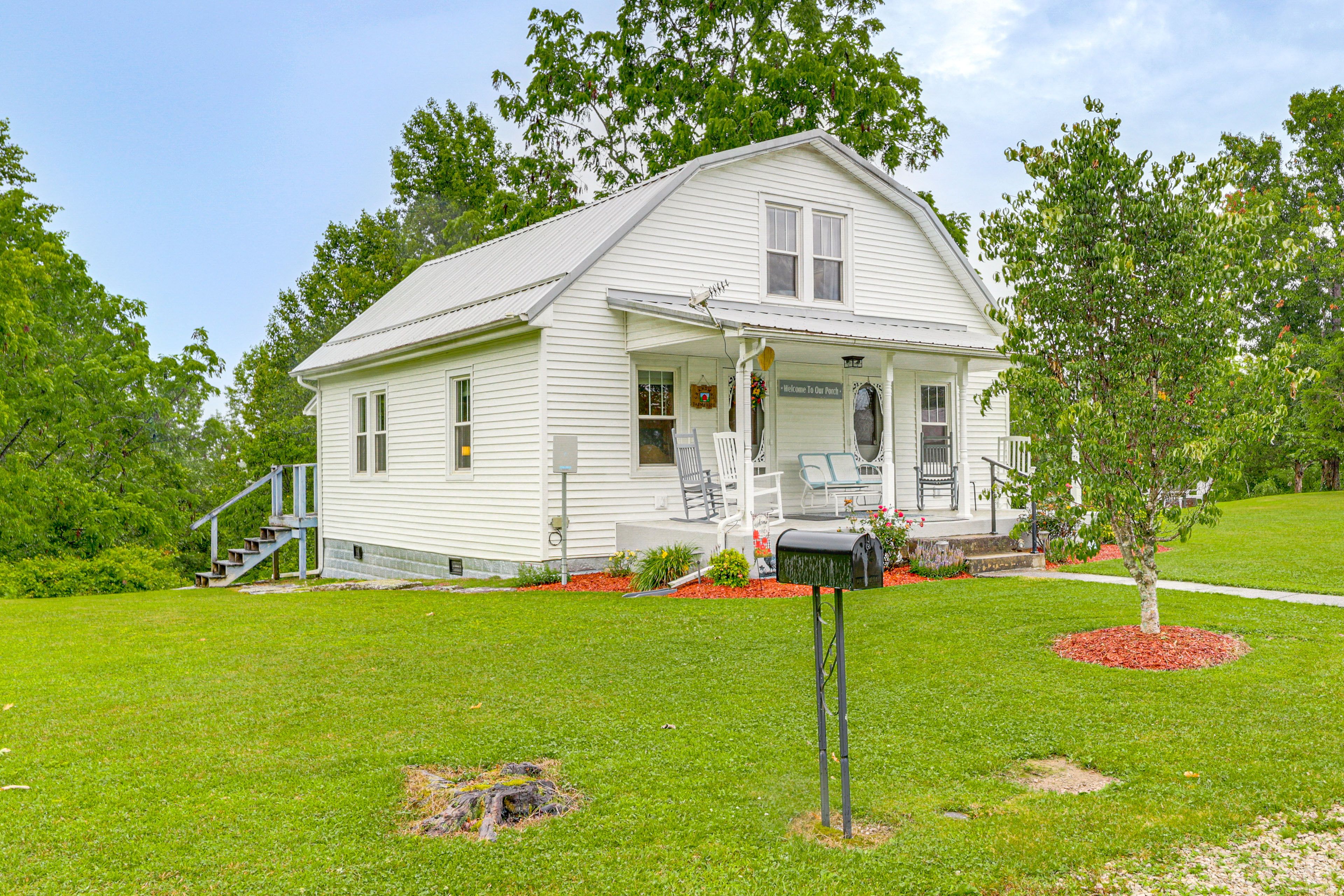 Exterior | Spacious Yard | Driveway Parking (3 Vehicles)