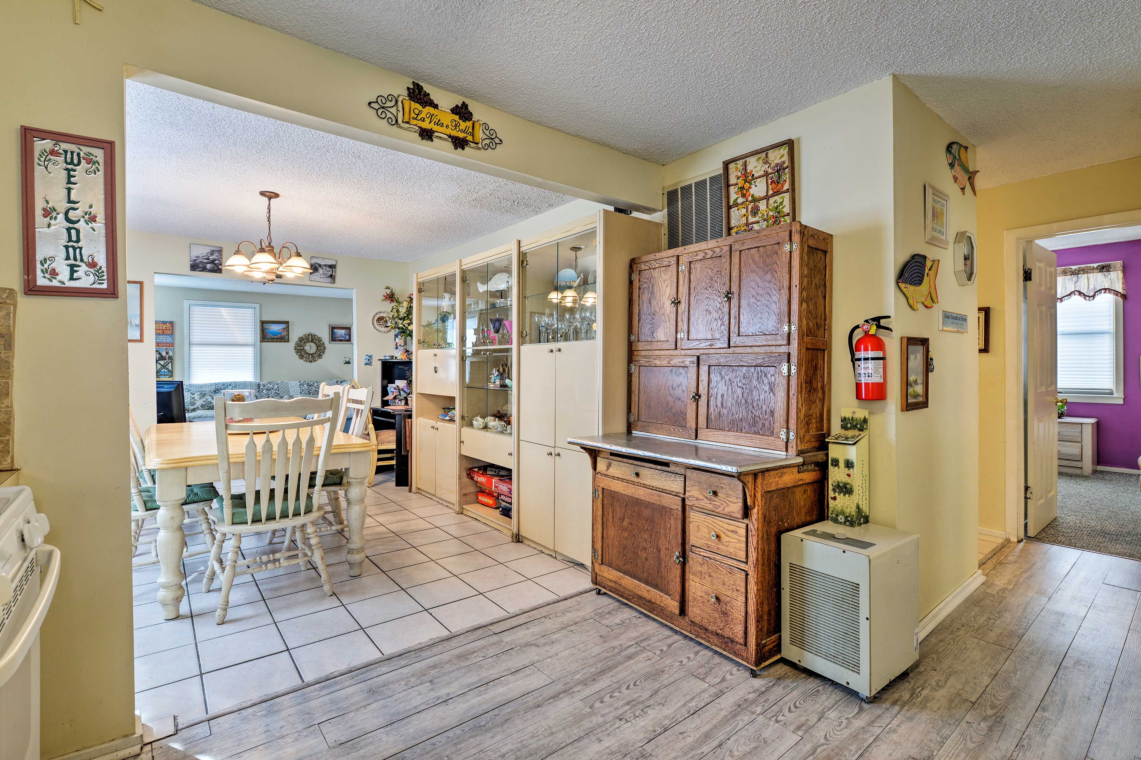 You'll find board games in the home for those rainy days.