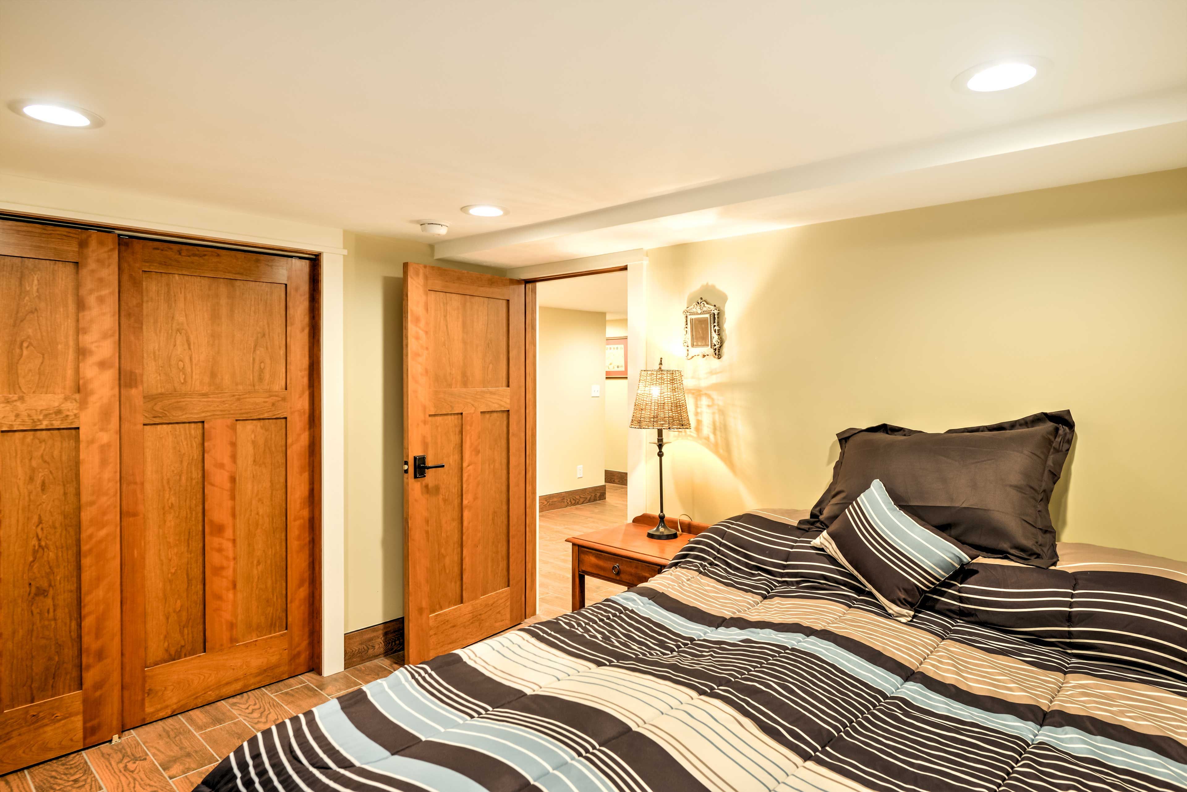 Bedroom 1 | Queen Bed | Linens Provided | Basement