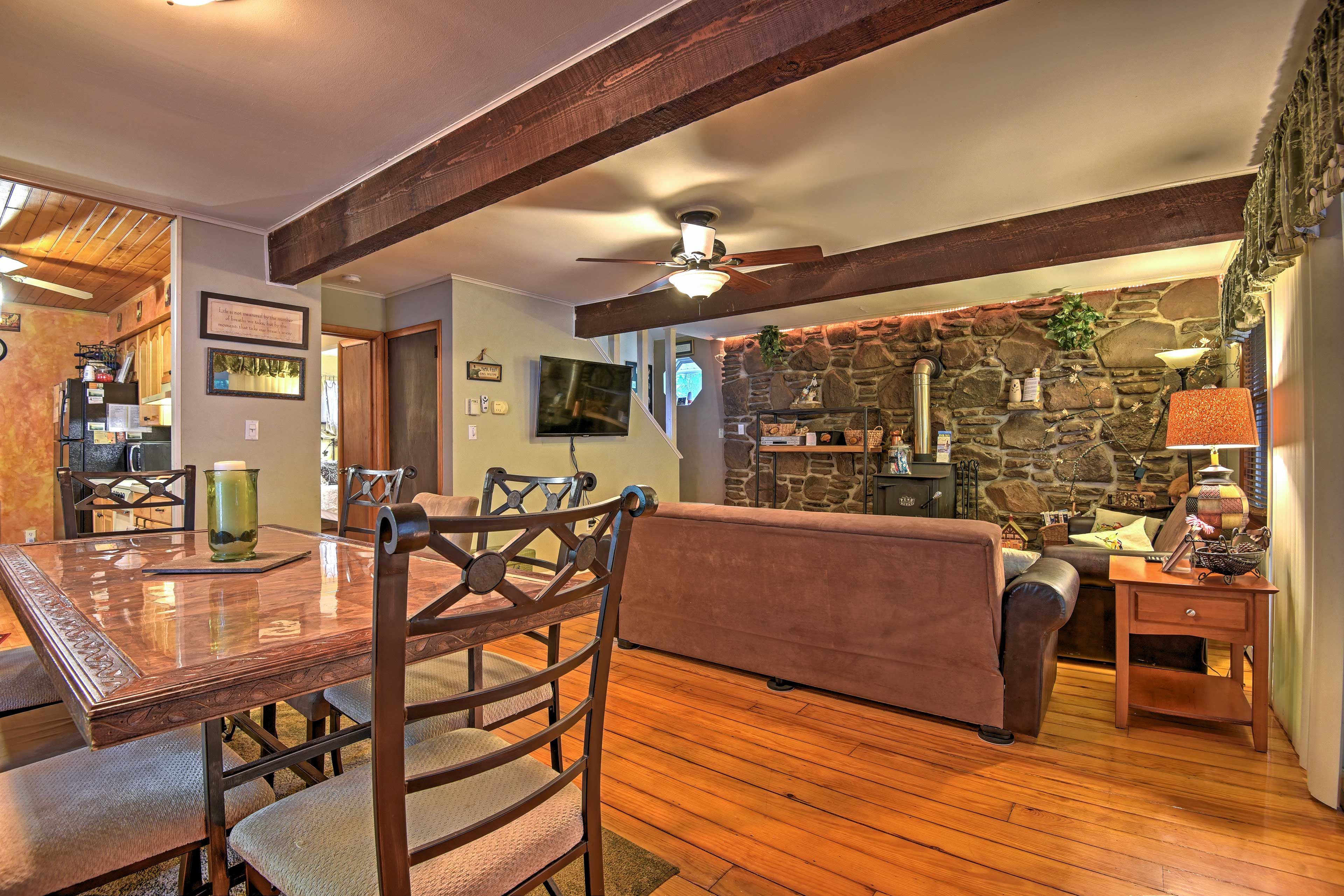 Enjoy being able to easily communicate with your guests with the open layout
