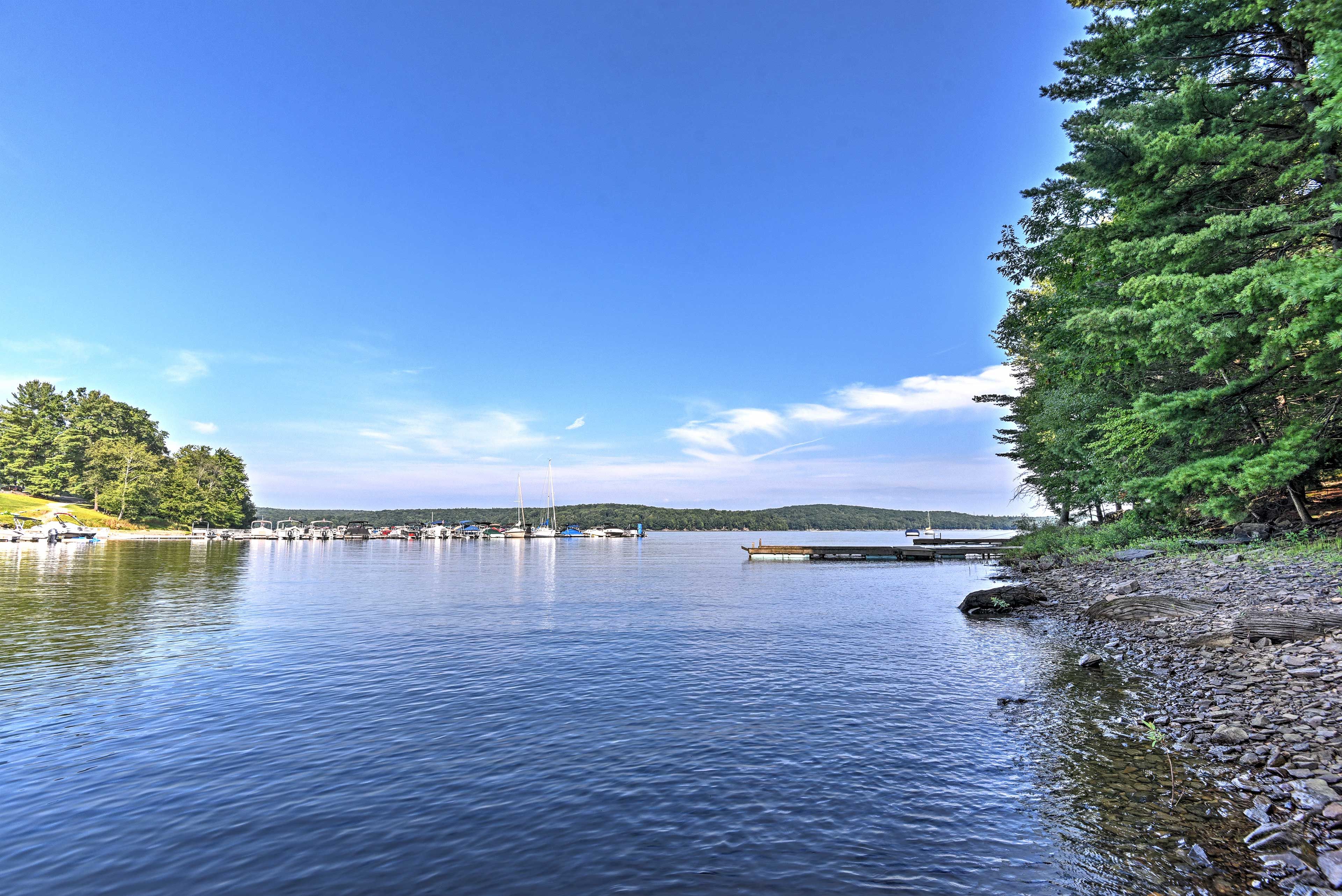 Enjoy easy access to swimming, boating, water sports and sun tanning.