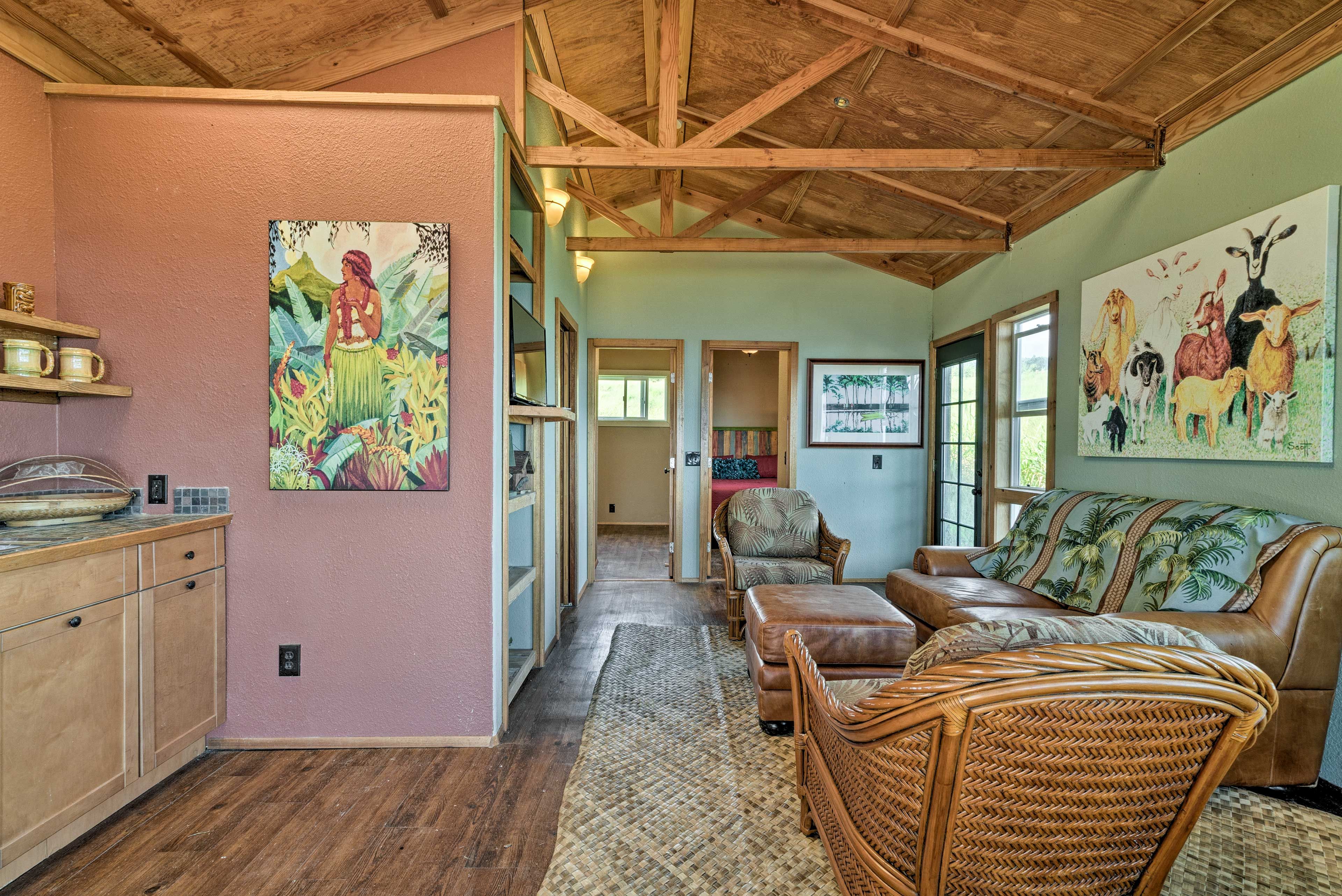 This home is decorated in island decor.