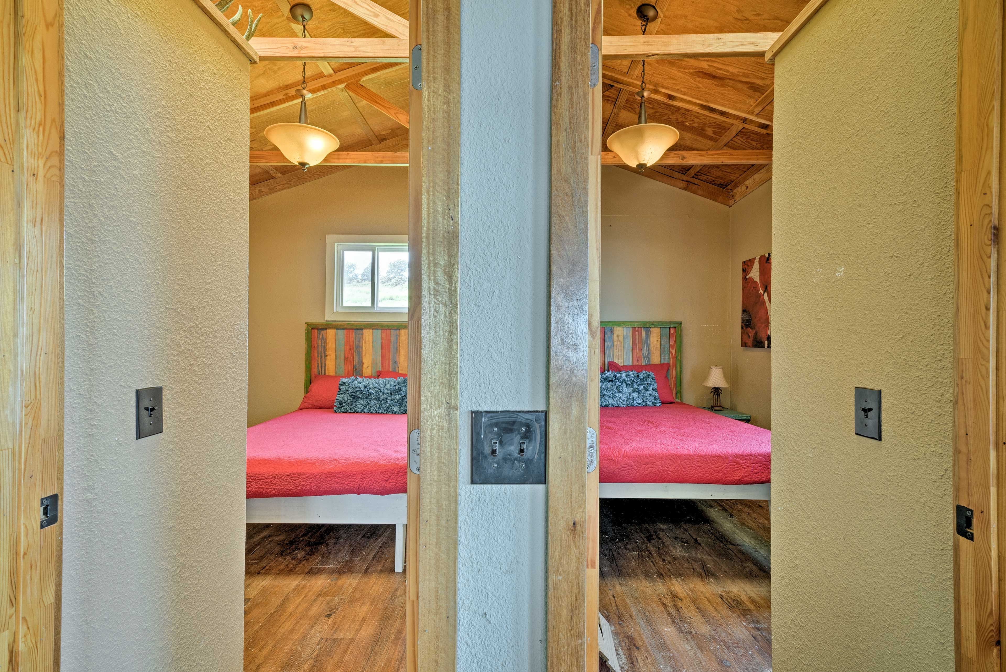 You'll drift effortlessly to sleep in your plush queen bed.