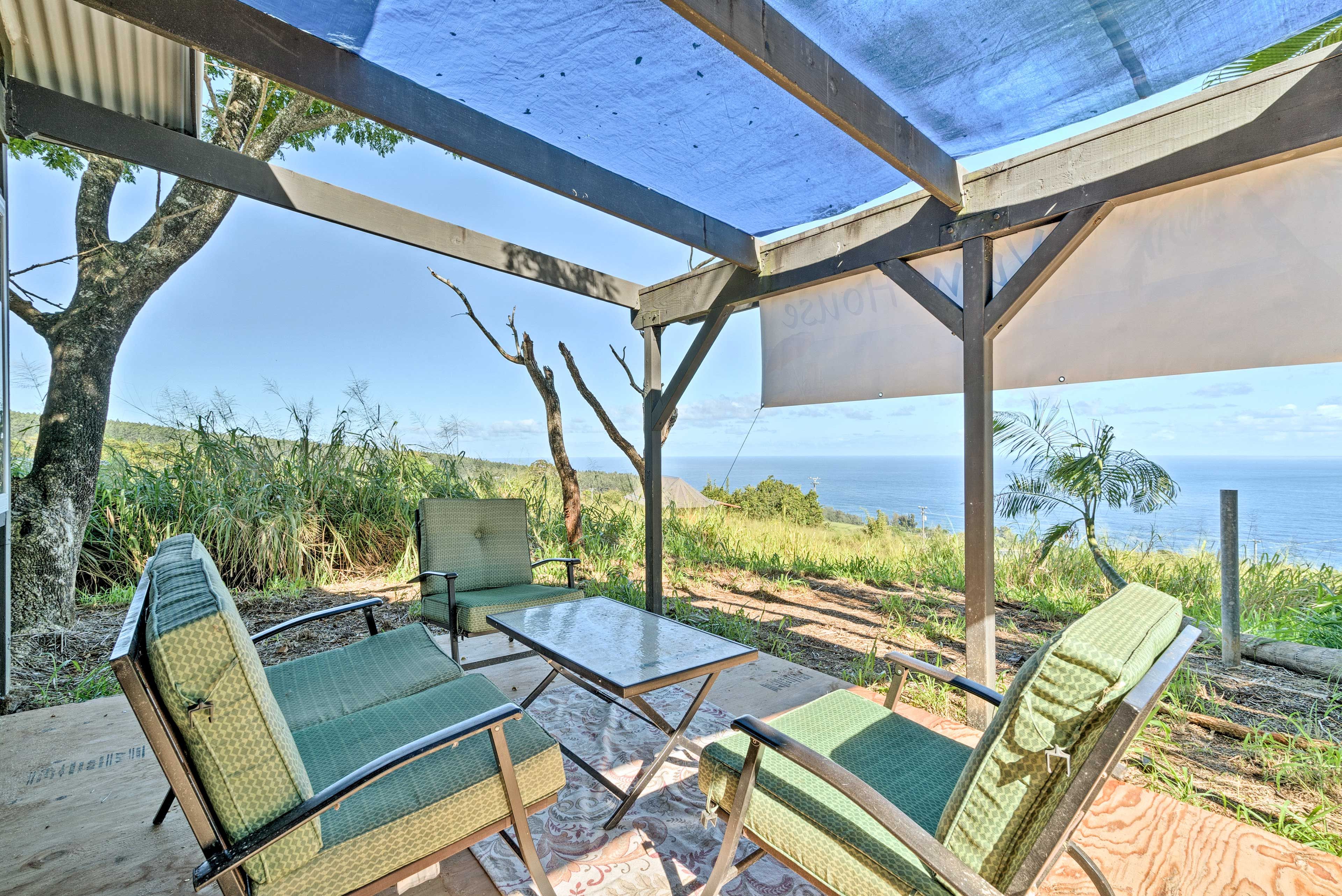 With views of the ocean, the patio feels like a true island paradise.