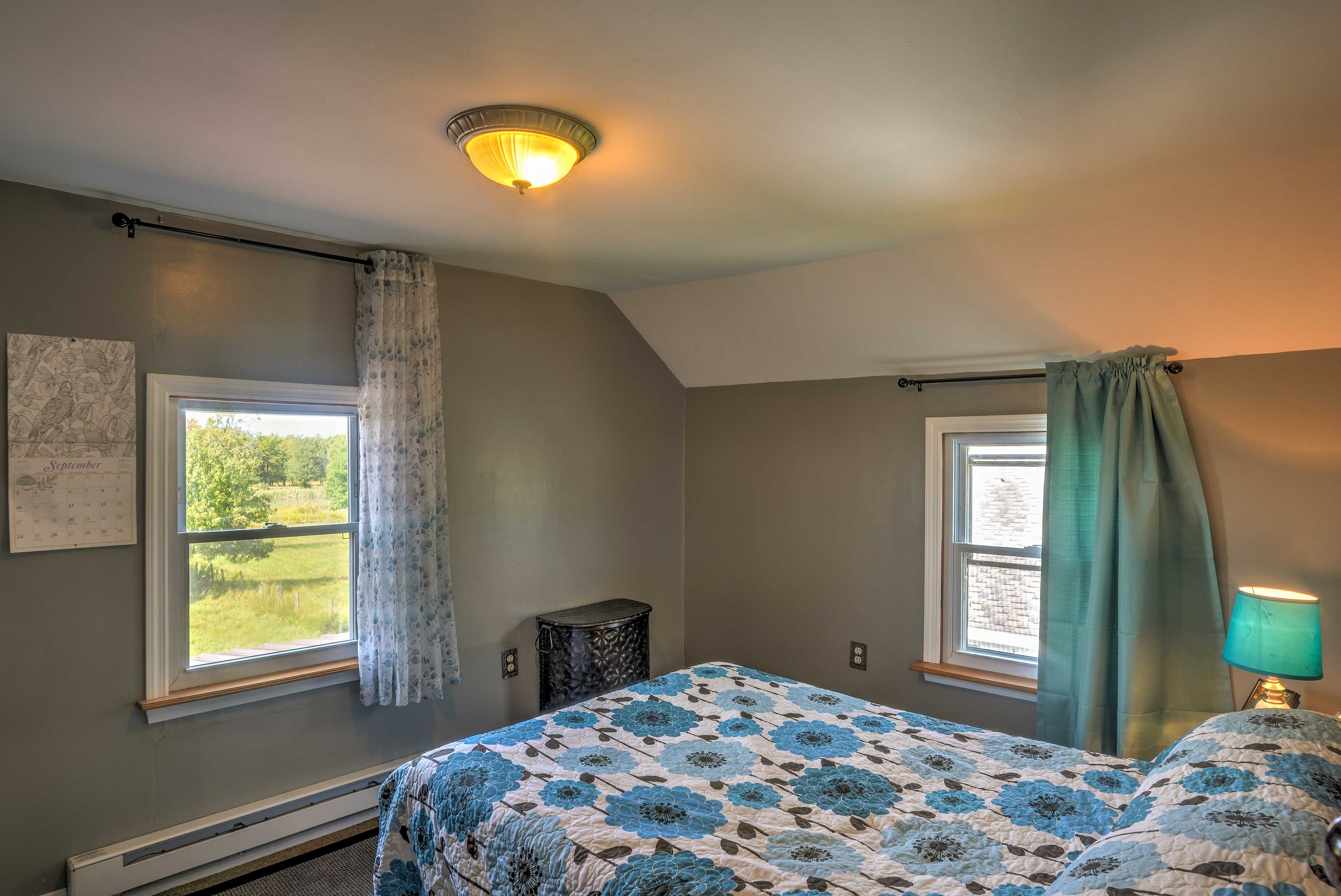 Two guests will sleep well in this bedroom.