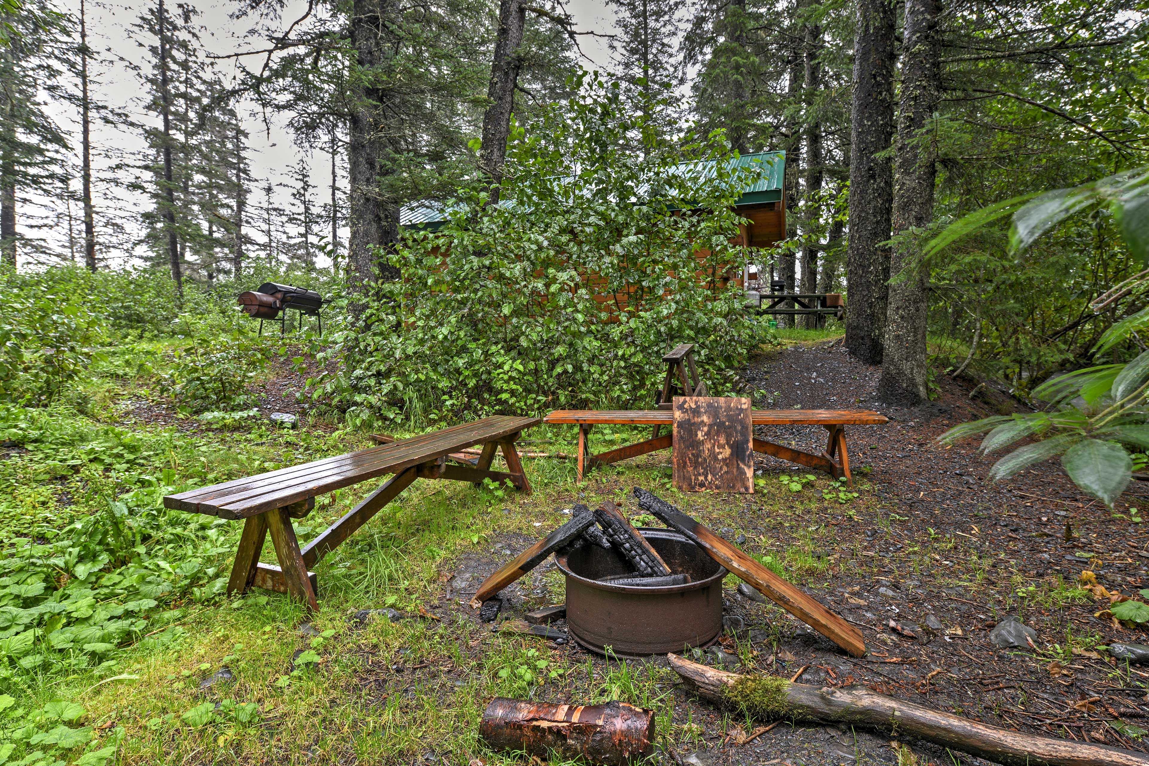 Cabin Exterior | Shared Fire Pit