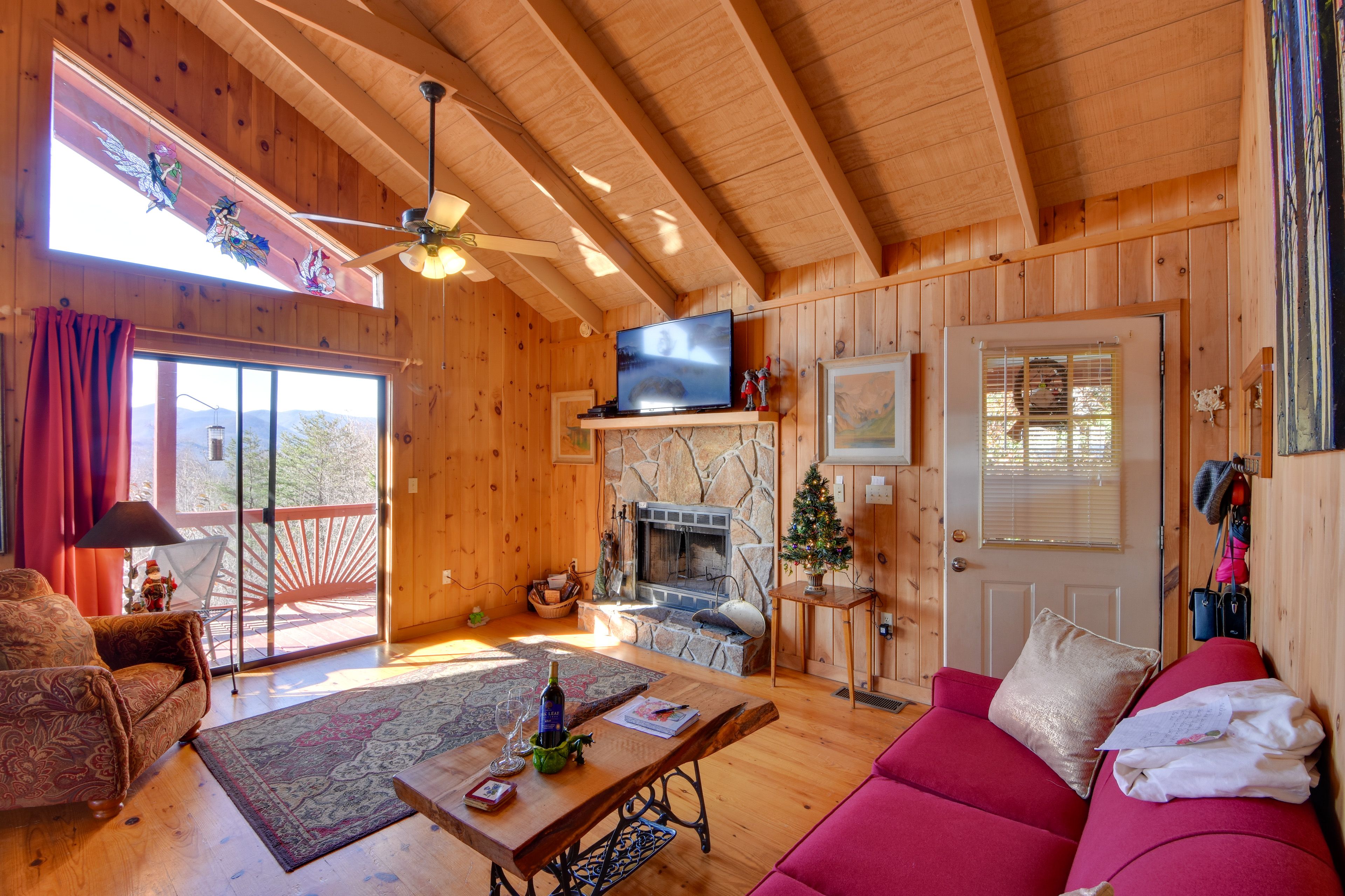 Living Room | Fireplace | 55-Inch Smart TV w/ Apps | Central Heat & A/C