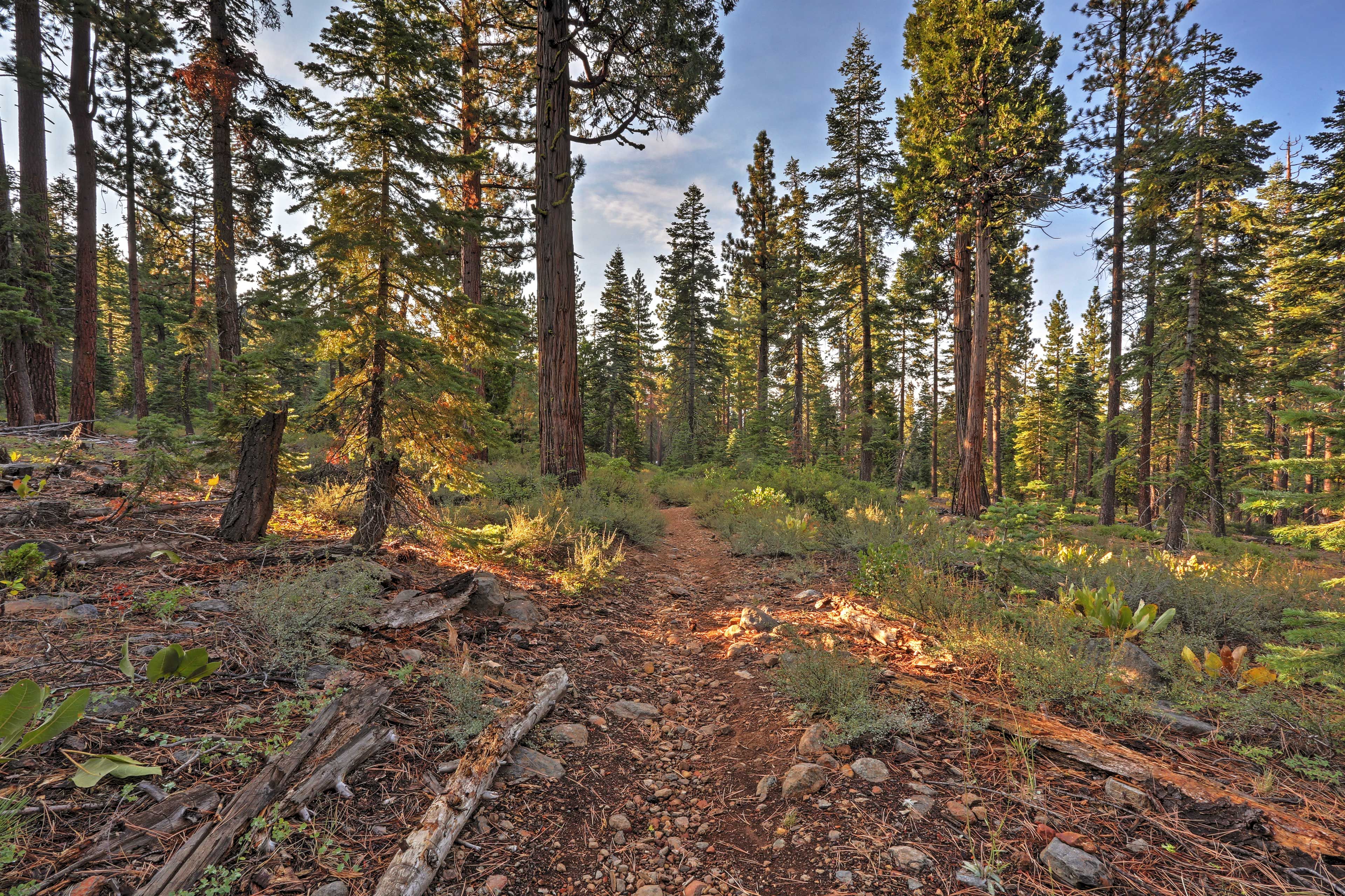 Picturesque hiking trails are close to the home and offer beautiful views.
