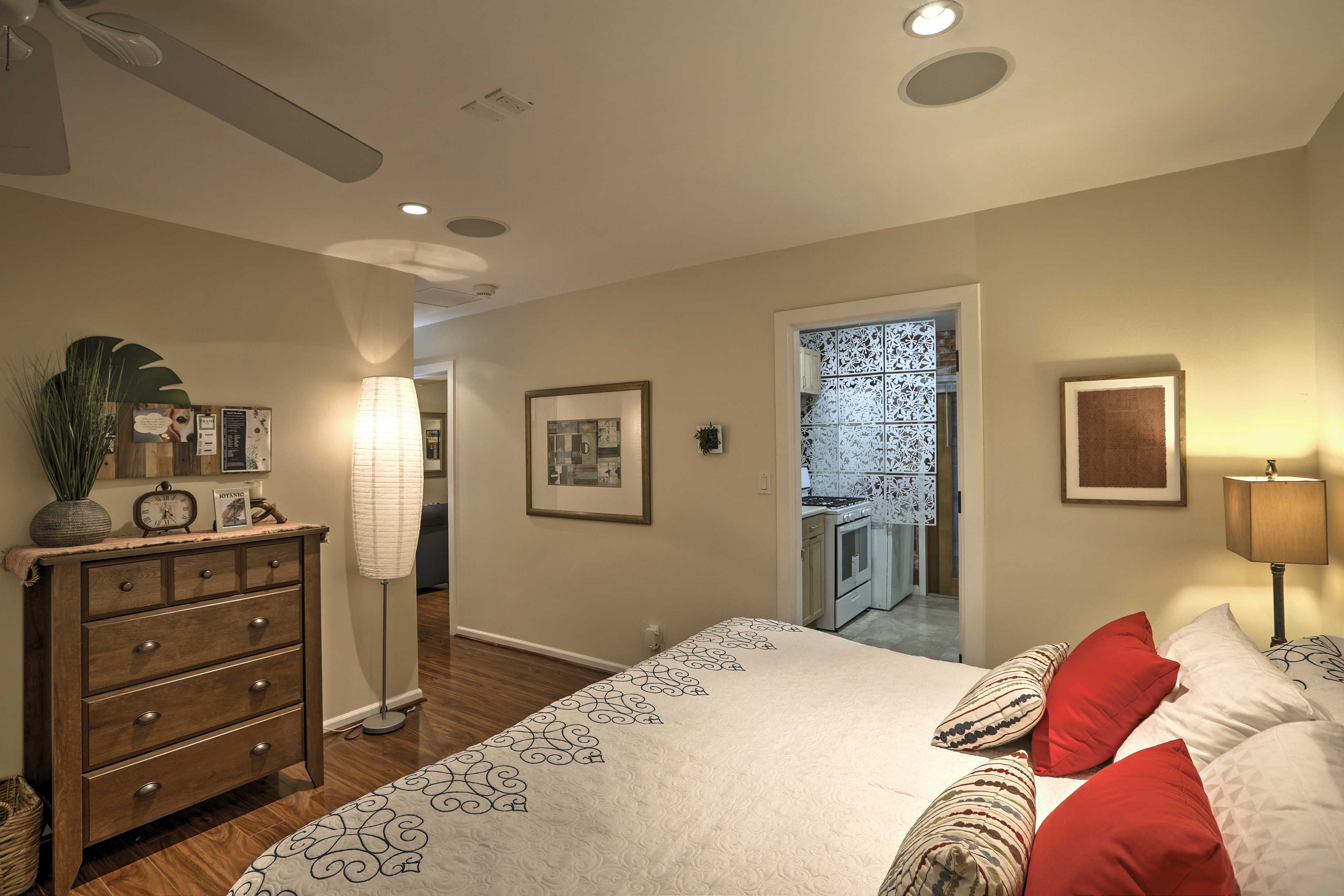 Enjoy restful nights of sleep in this king bed that can be separated into 2 full-sized beds.