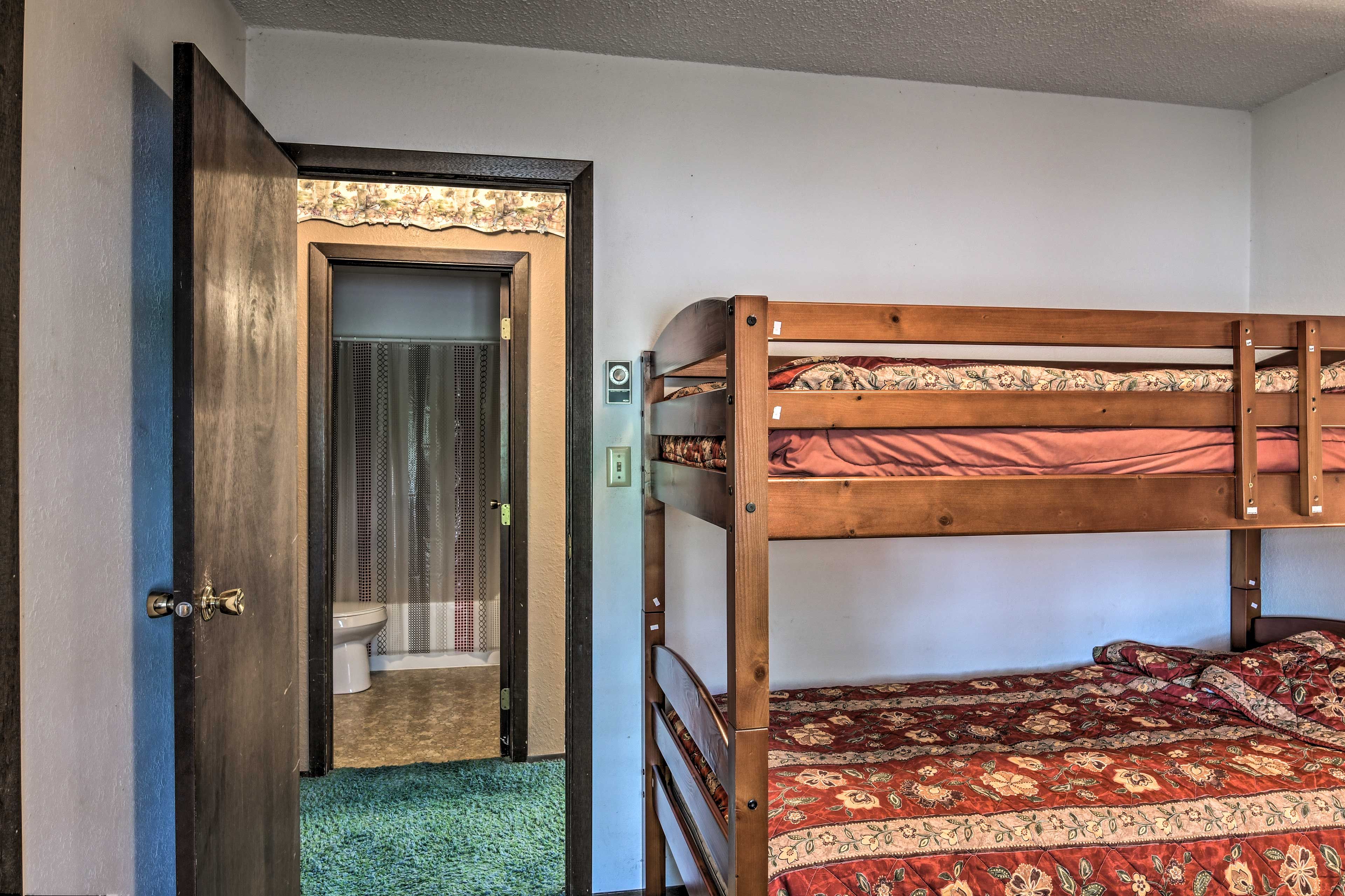 You'll have easy access to the bath in the morning.