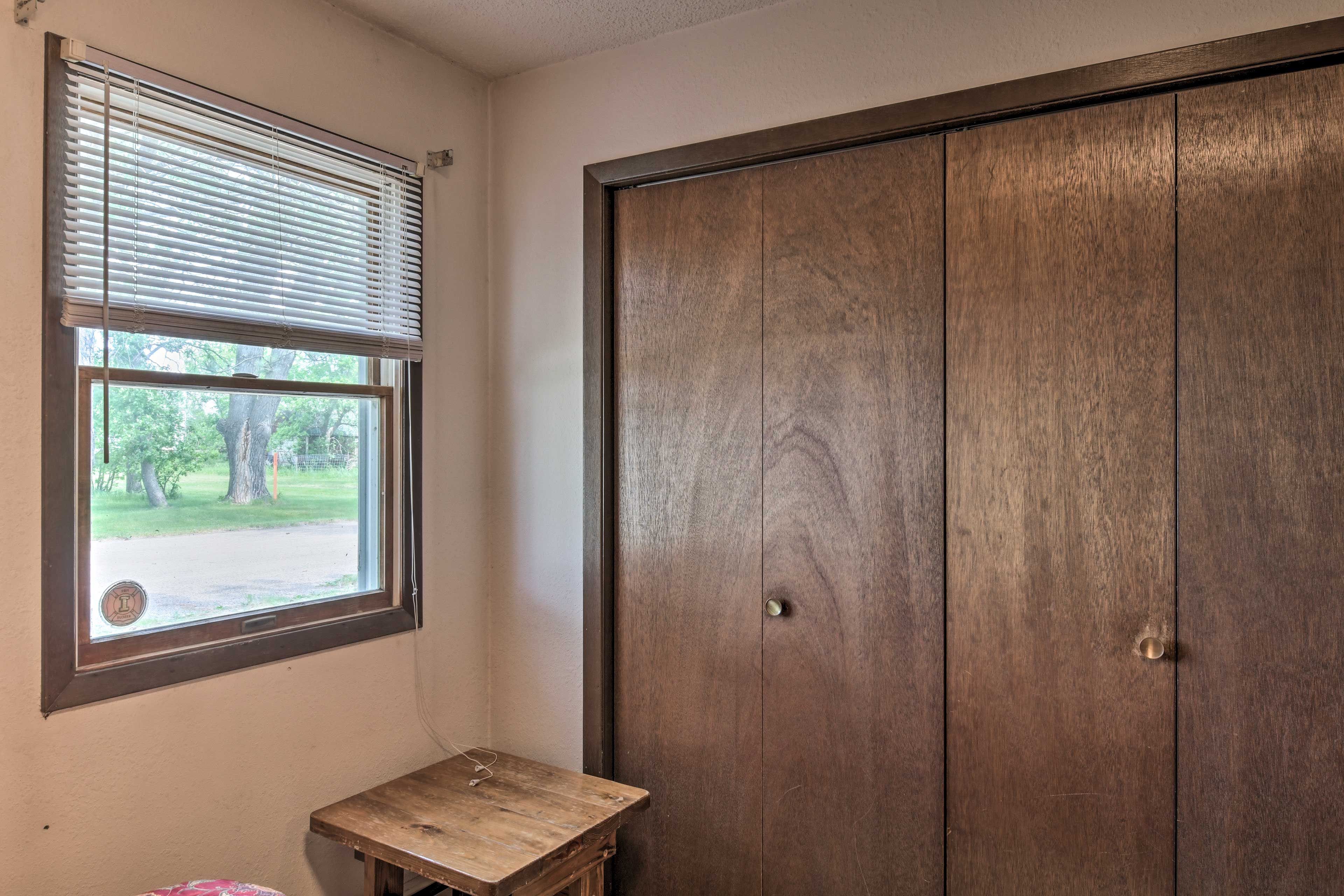 Ample closet space allows you to store all your outdoor gear.