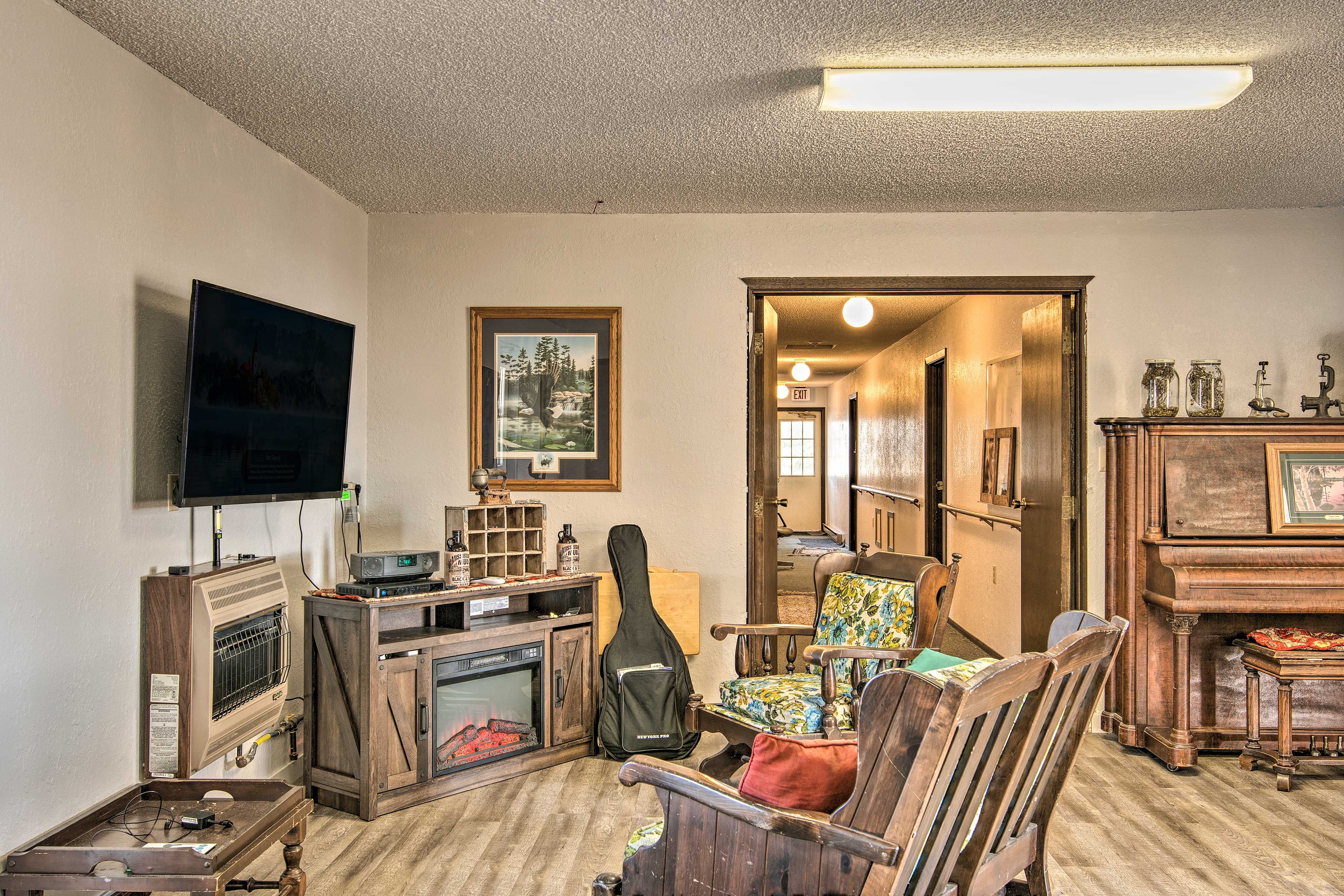 Stream family favorites on the flat-screen Smart TV.