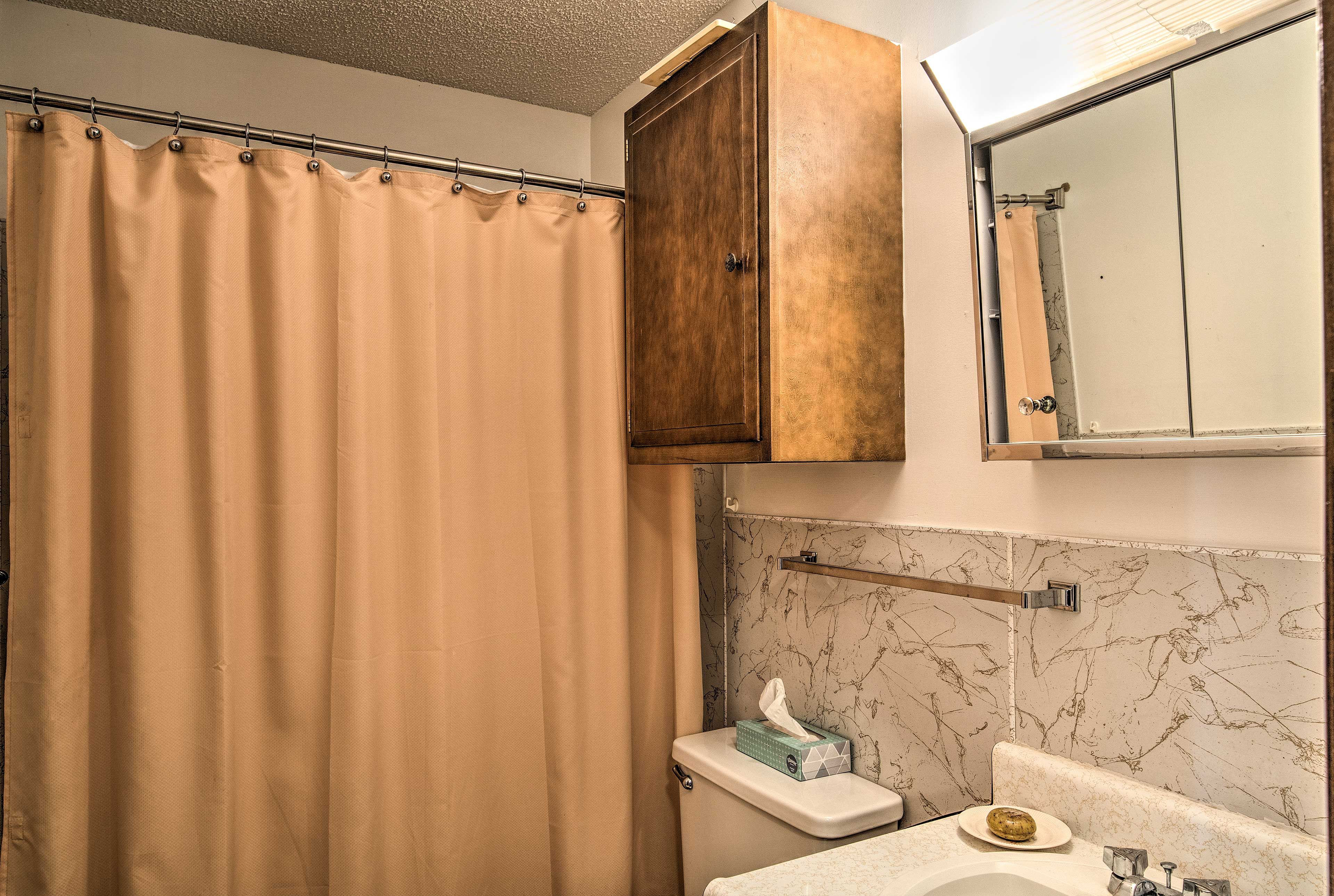 Rinse off with a shower or relax with a bath.