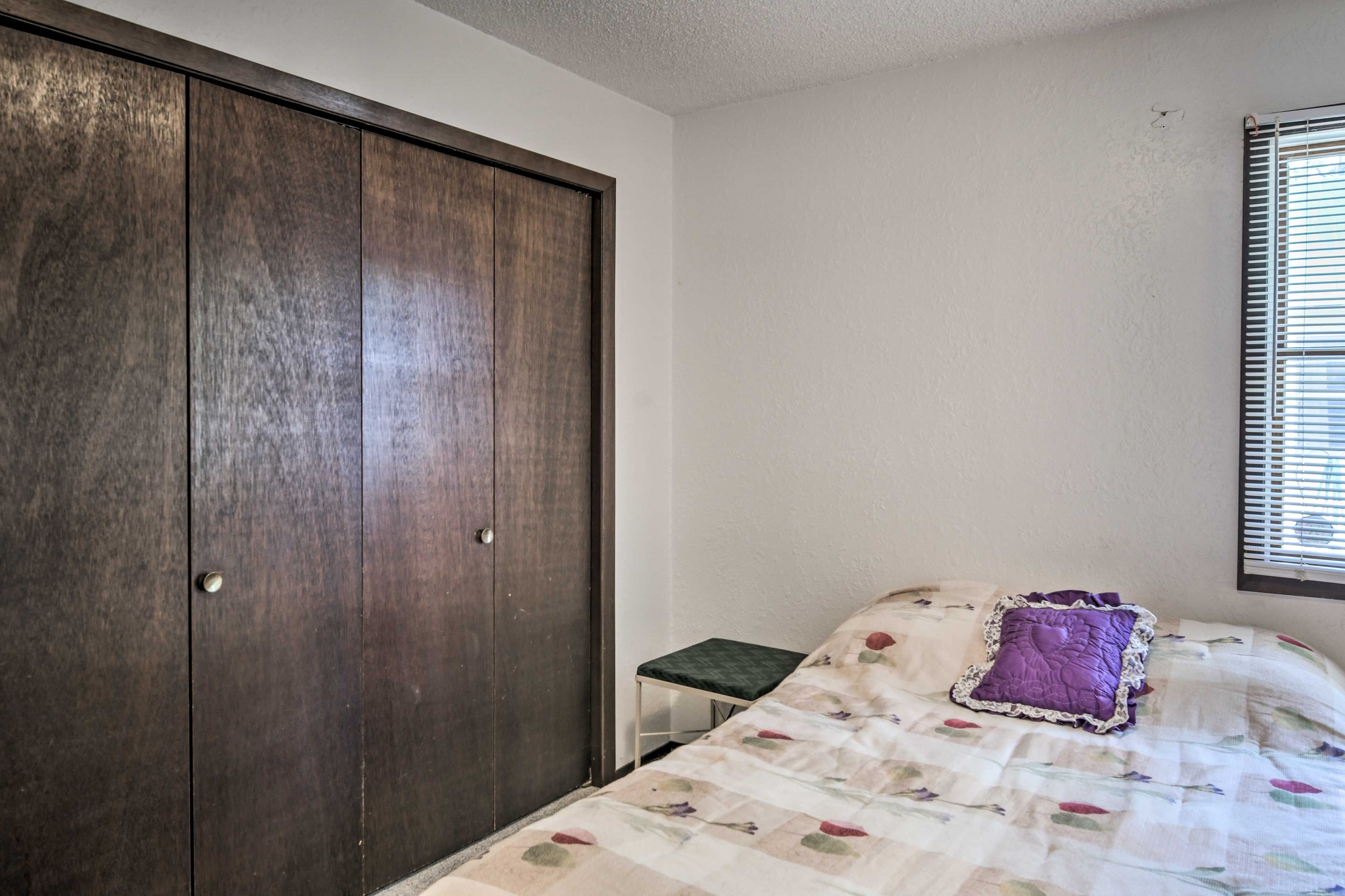Ample closet space allows you to store your vacation wardrobe with ease.