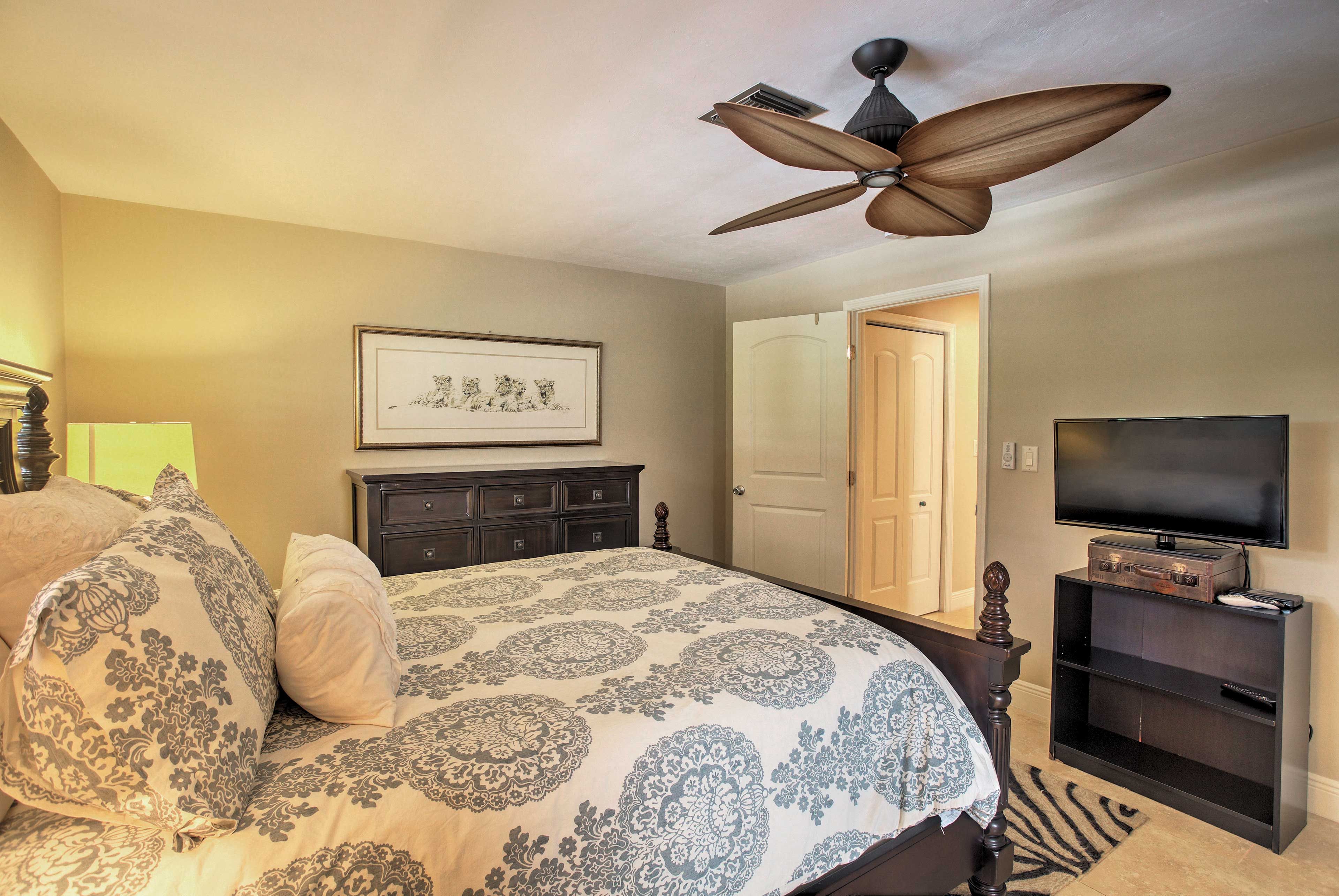 Doze off in bed while watching your favorite shows.