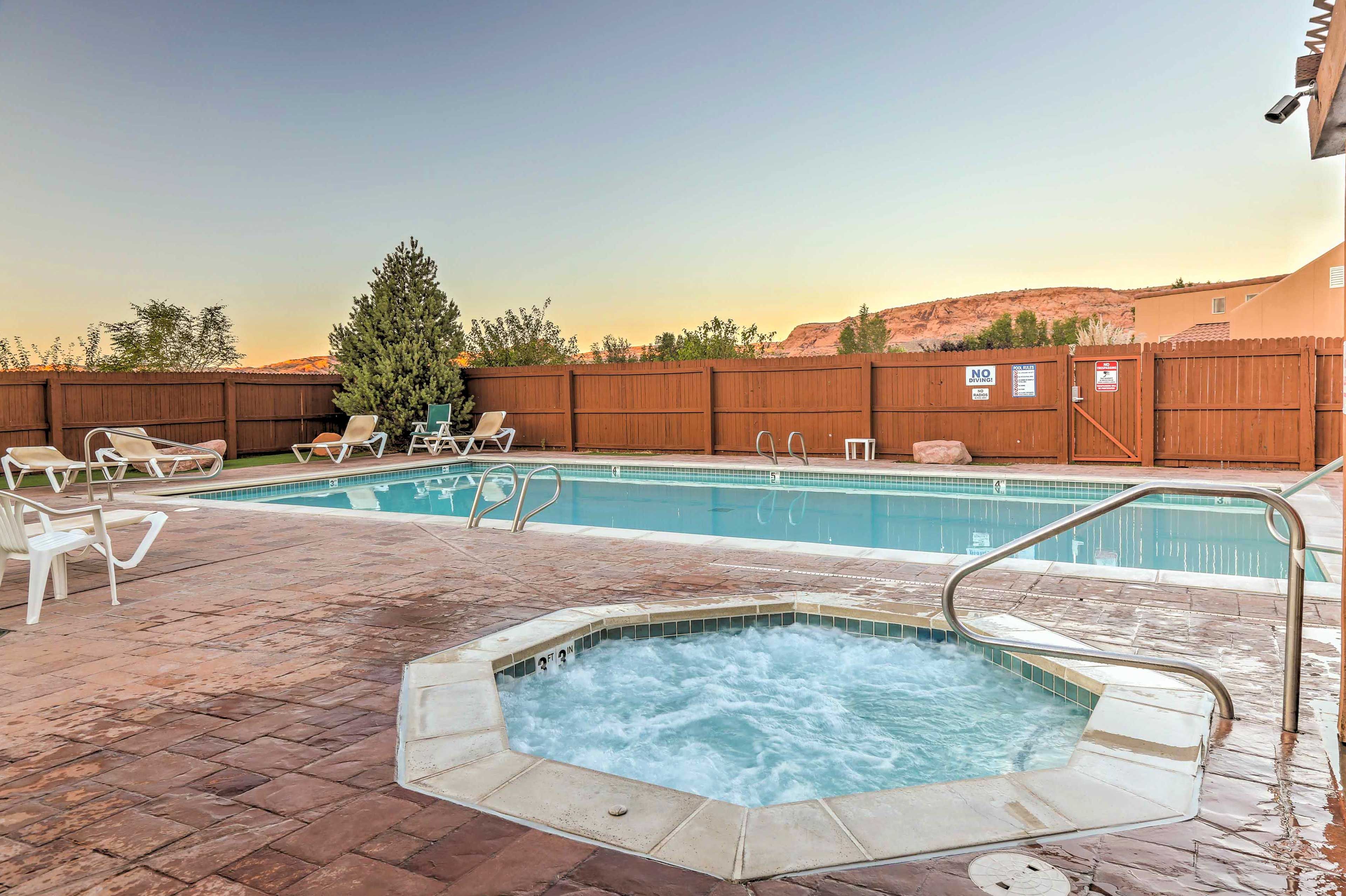 Use the hot tub to soothe your muscles!