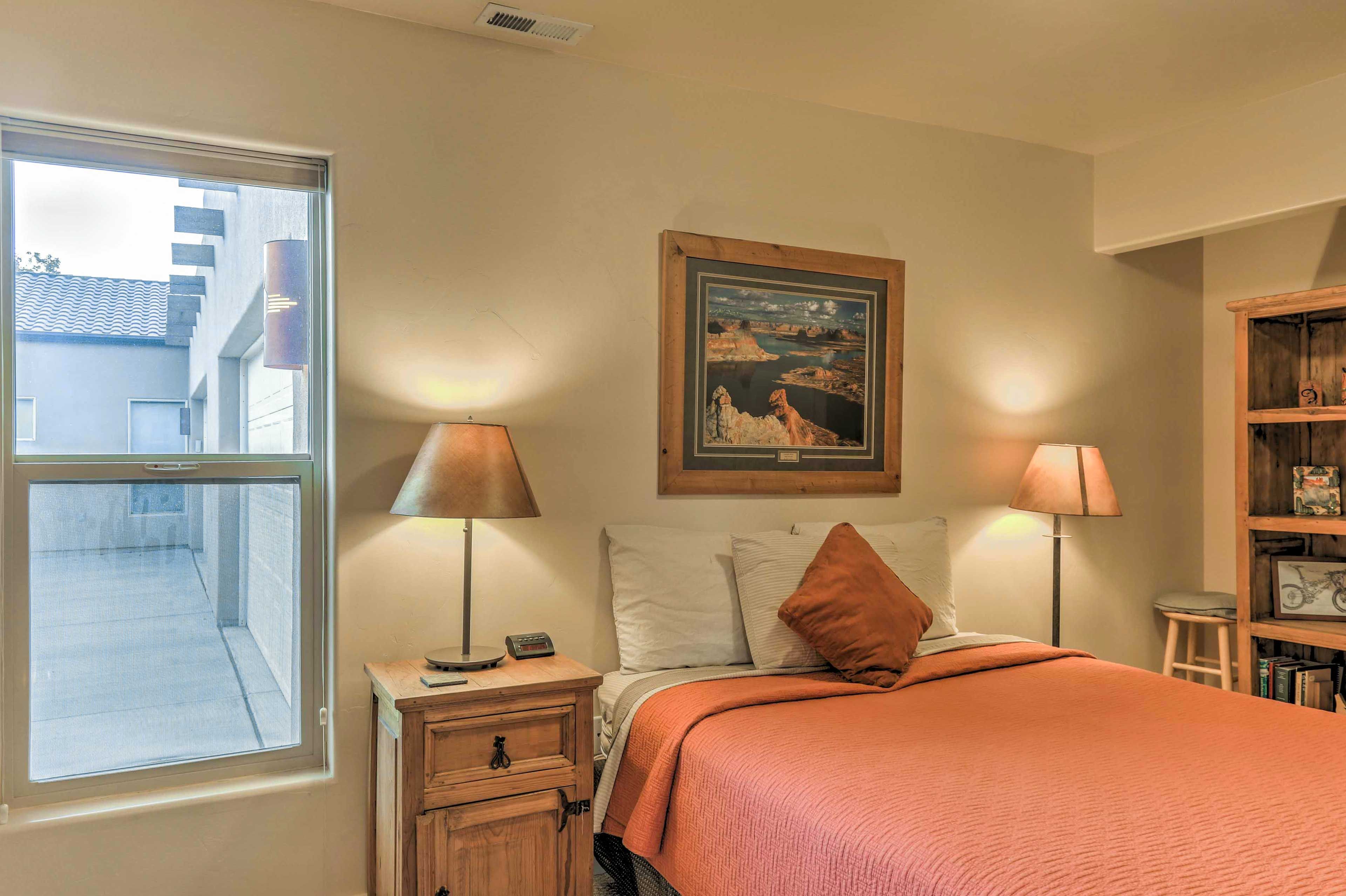 You'll find a queen bed in the third bedroom.