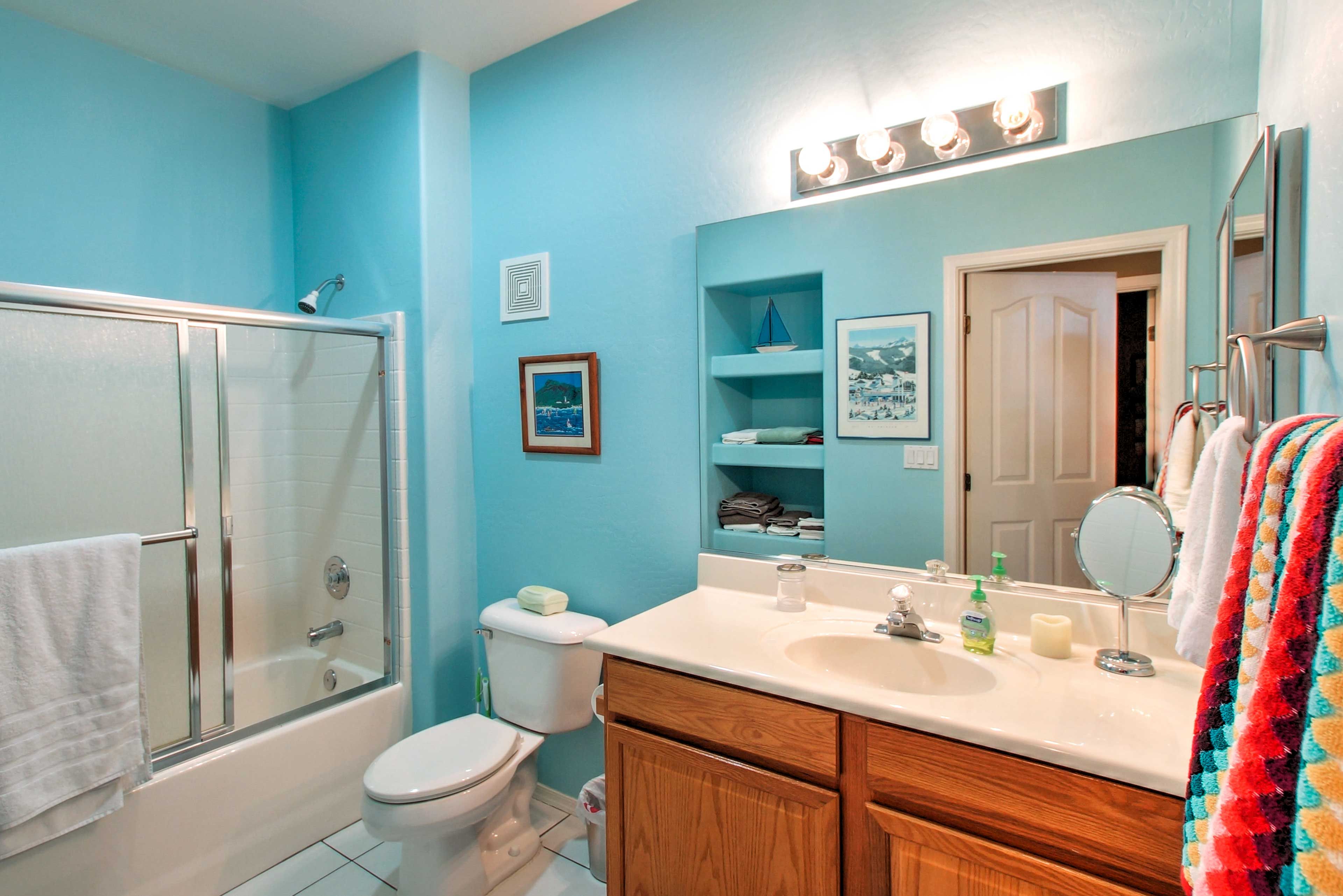 Shower off in one of the 2 full bathrooms after a fun day outdoors!