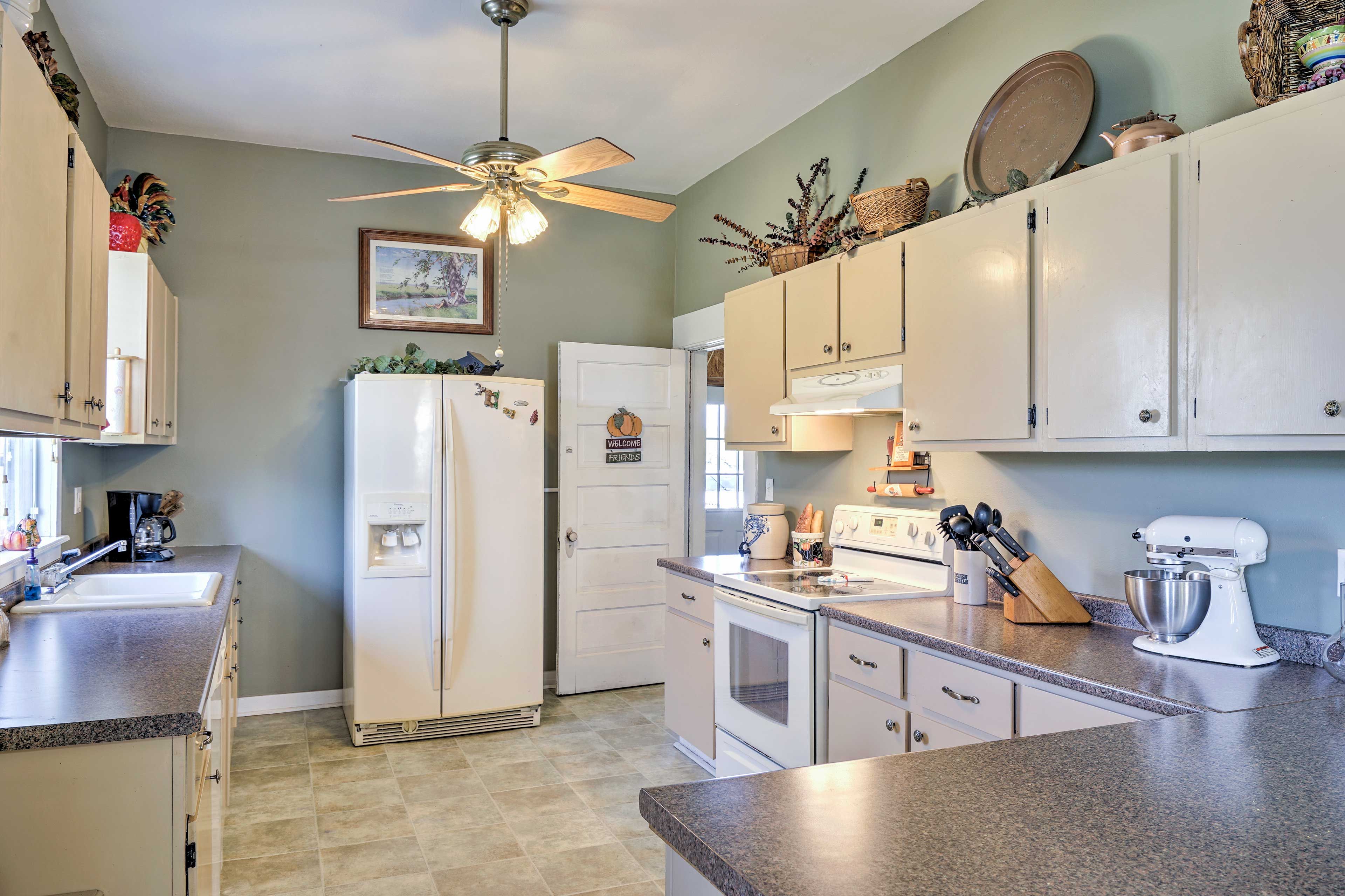 The fully equipped kitchen has everything you'll need to cook up your favorite recipes.
