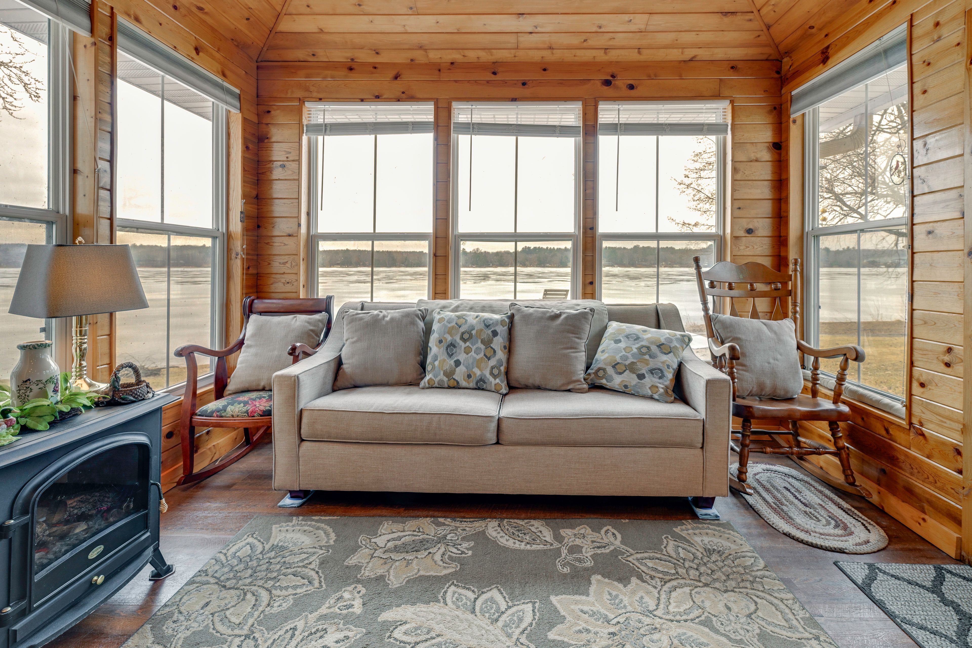 Living Room | Futon | Lake Views