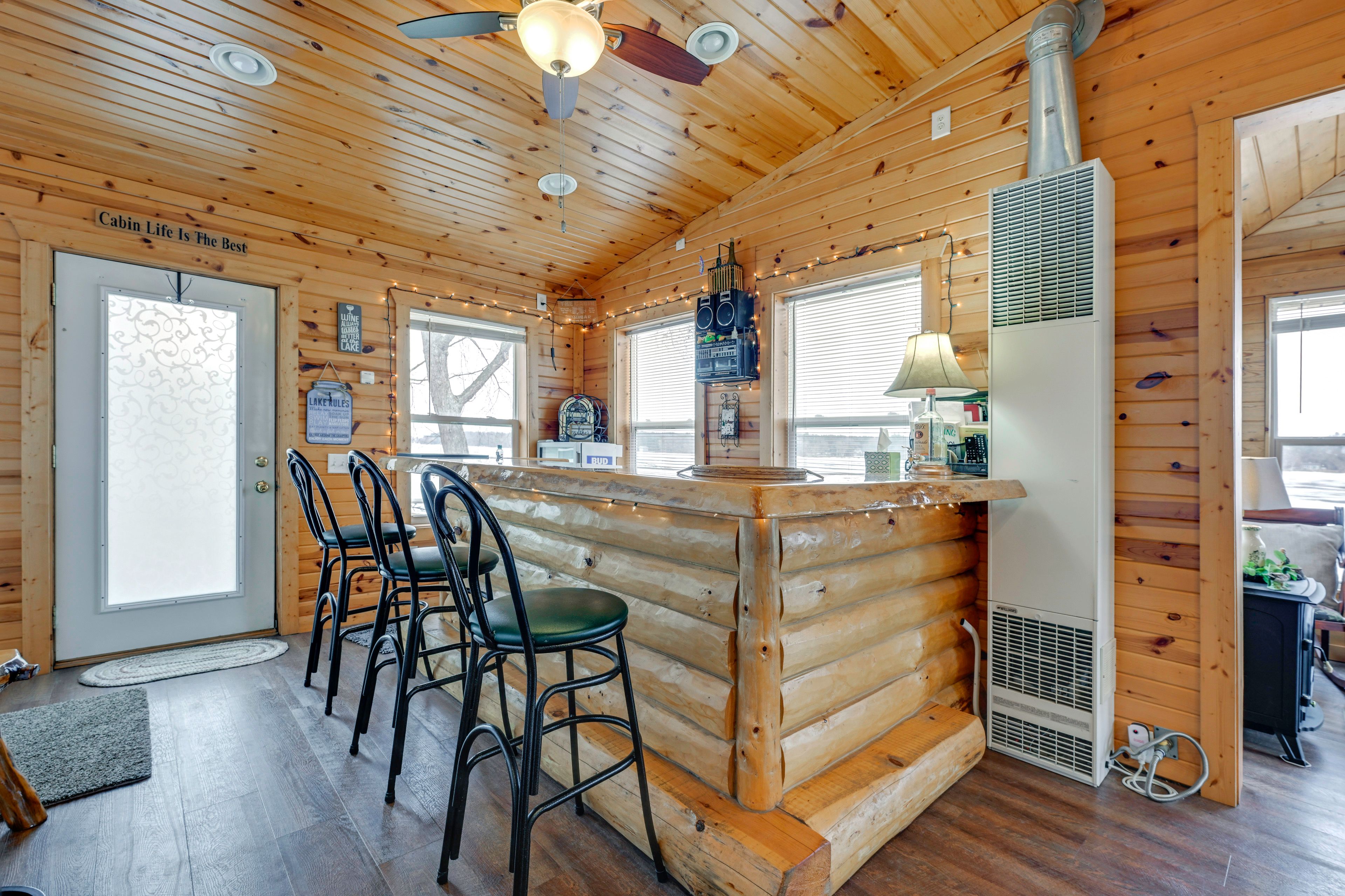 Wet Bar | Gas Wall Furnace Unit | Electric Heating | Floor A/C Unit