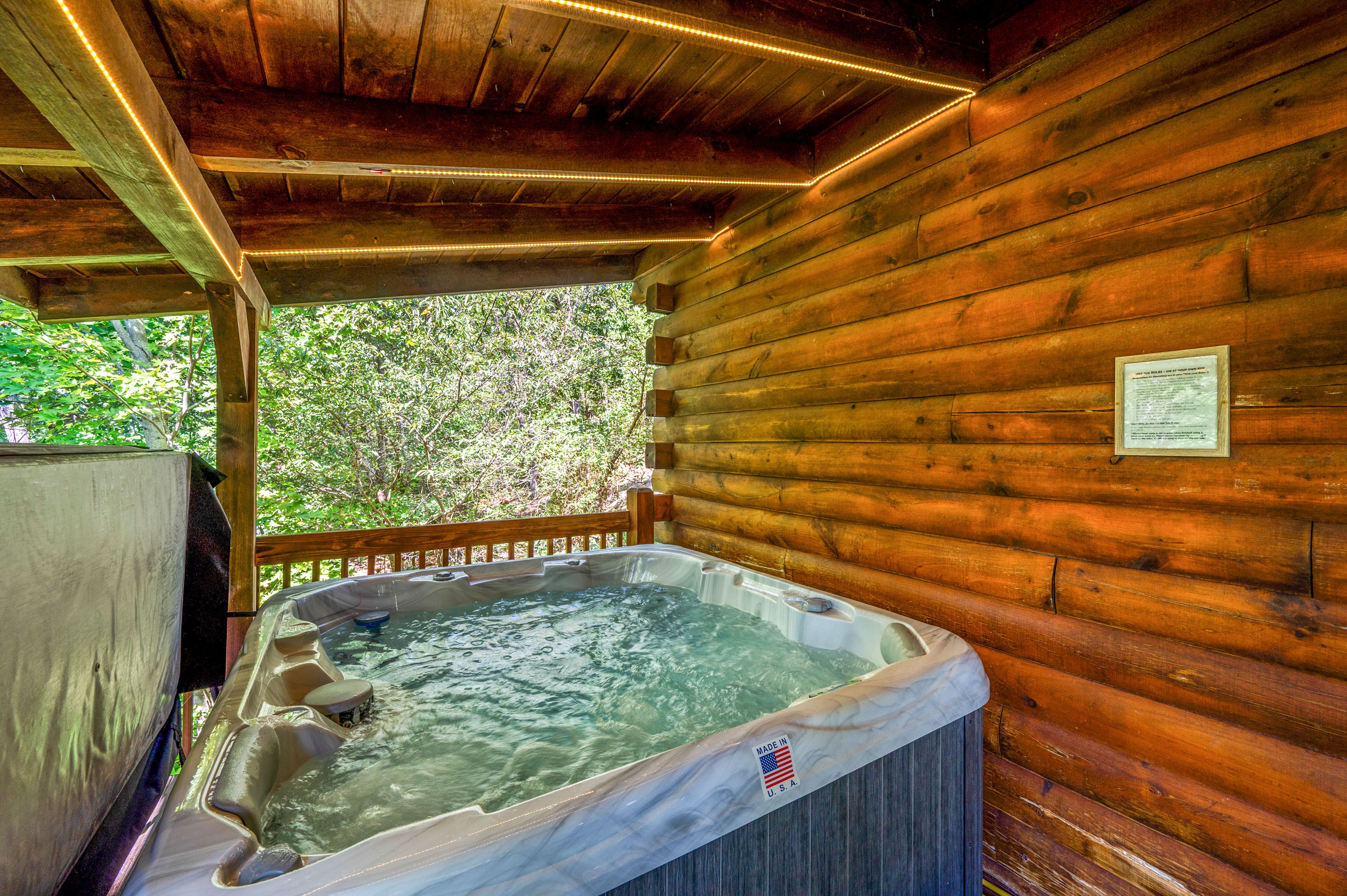 Covered Deck | Private Hot Tub