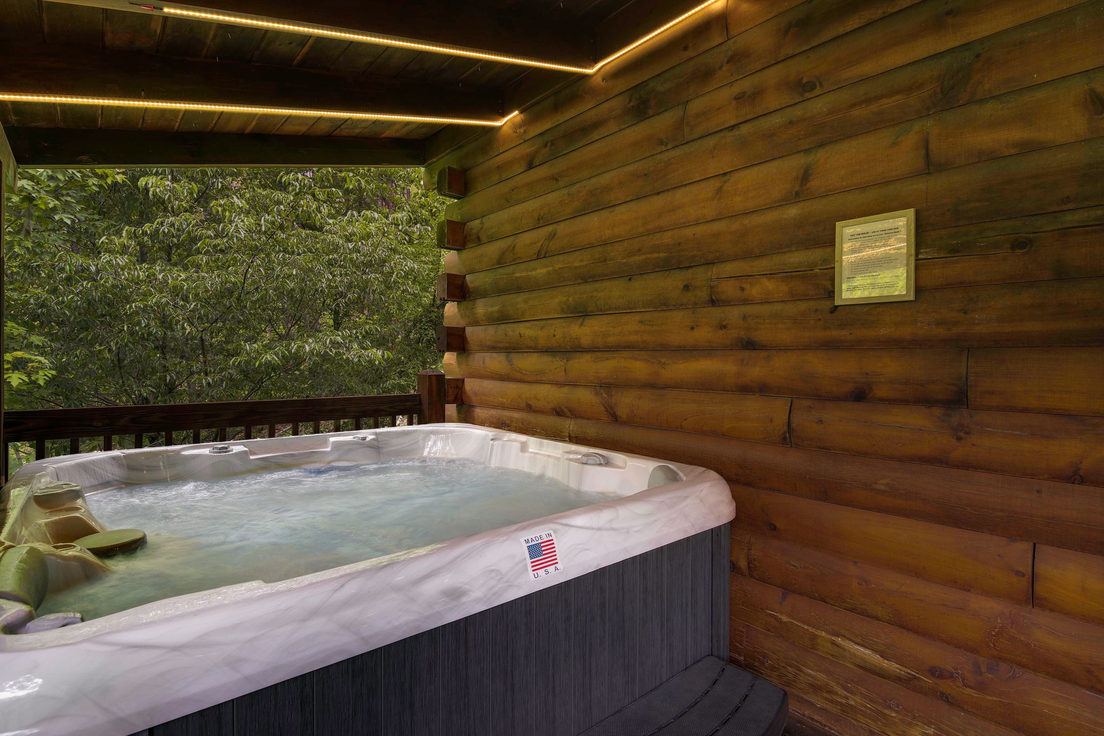 Covered Deck | Private Hot Tub
