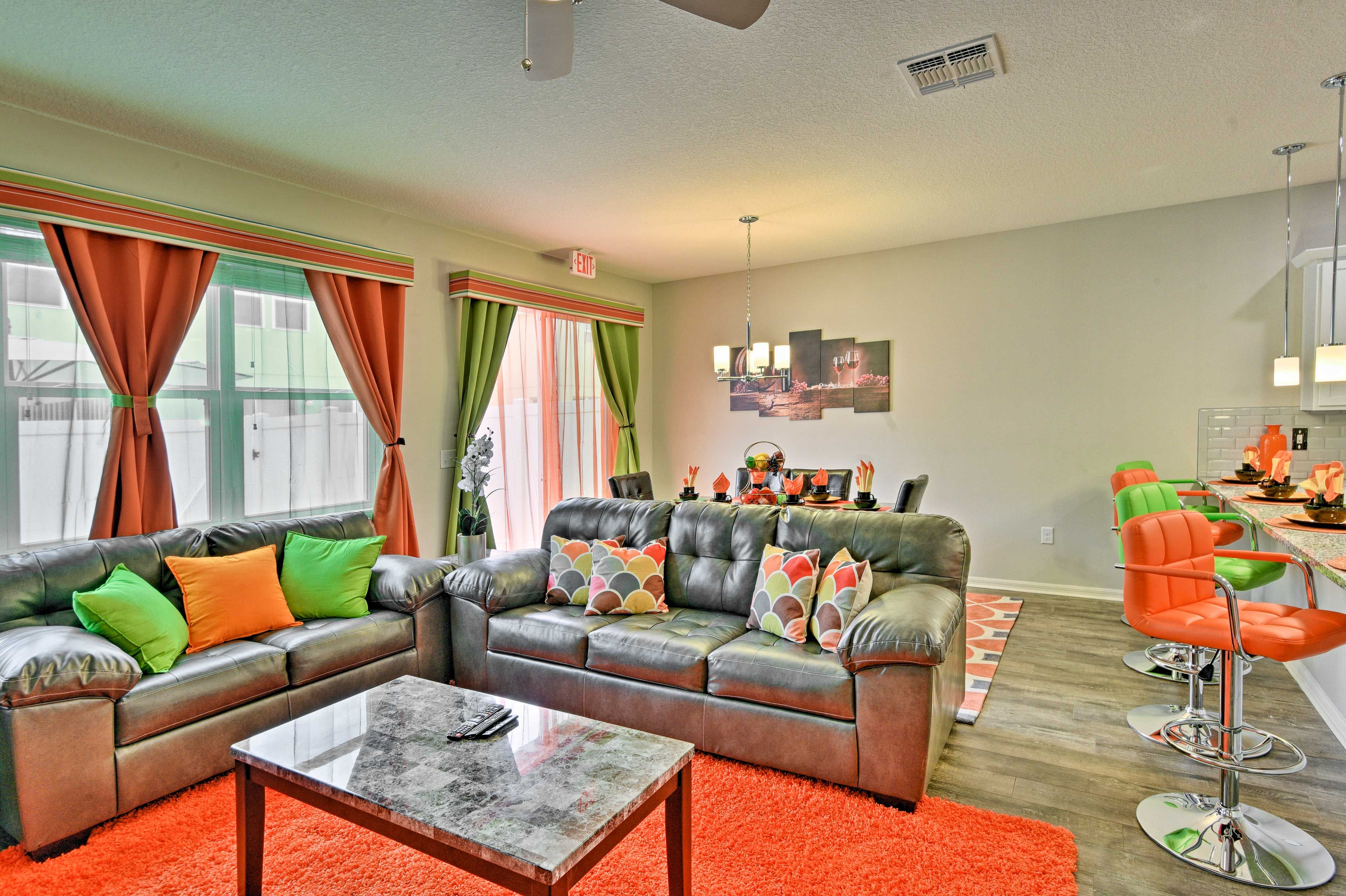 Comfortable furnishings and modern decor welcome you for a happy holiday!